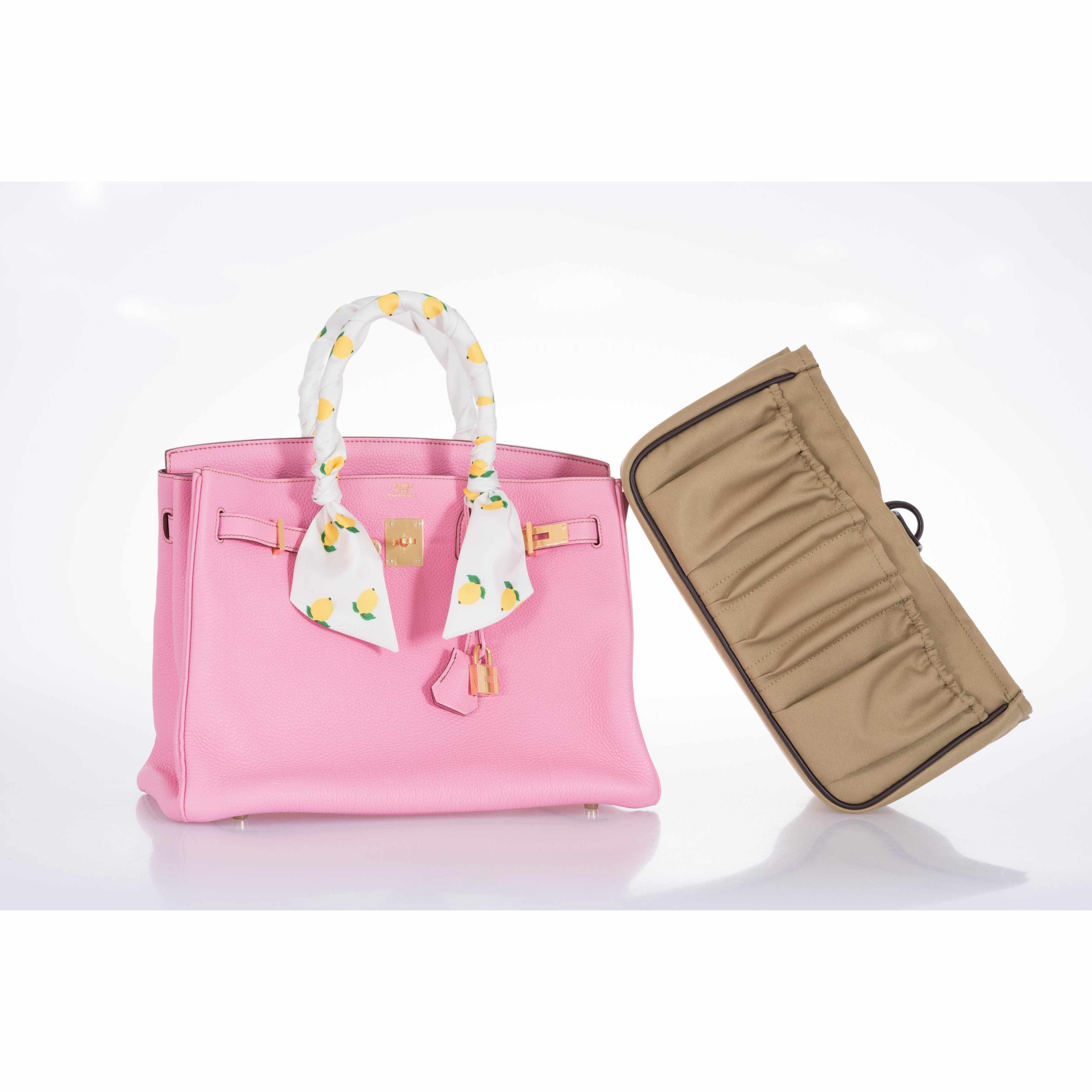 Hermès Birkin 35 Bubblegum 5P Pink Gold Hardware • Investment Bag