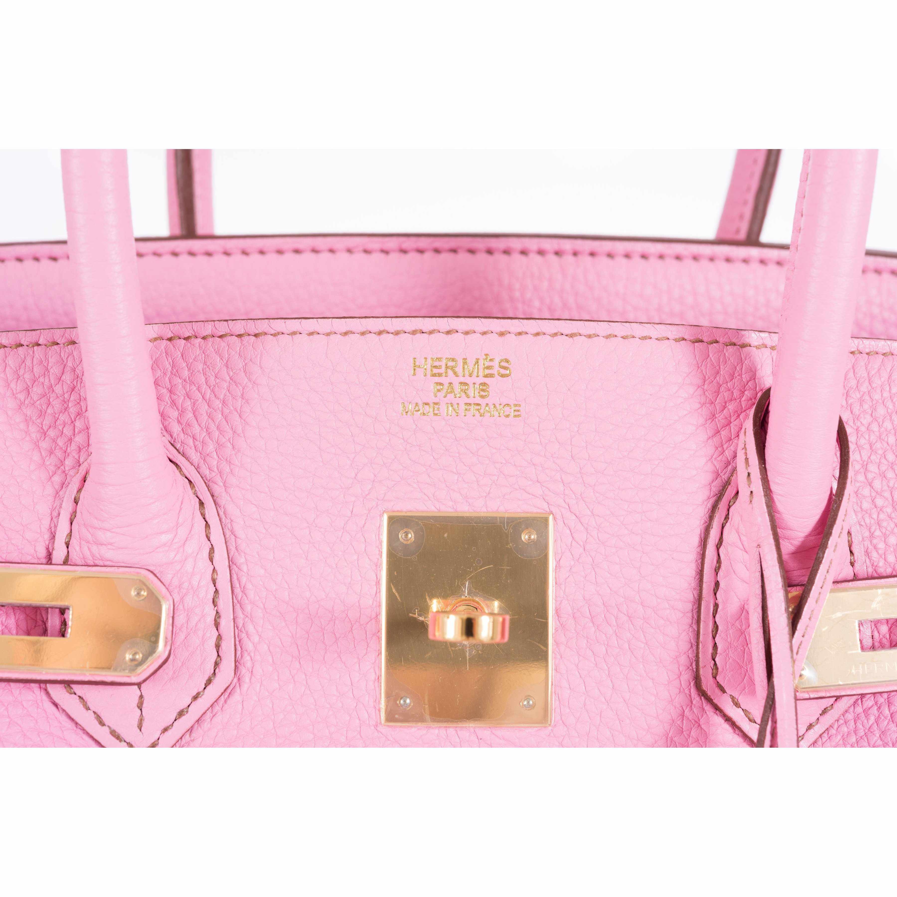 Hermès Birkin 35 Bubblegum 5P Pink Gold Hardware • Investment Bag
