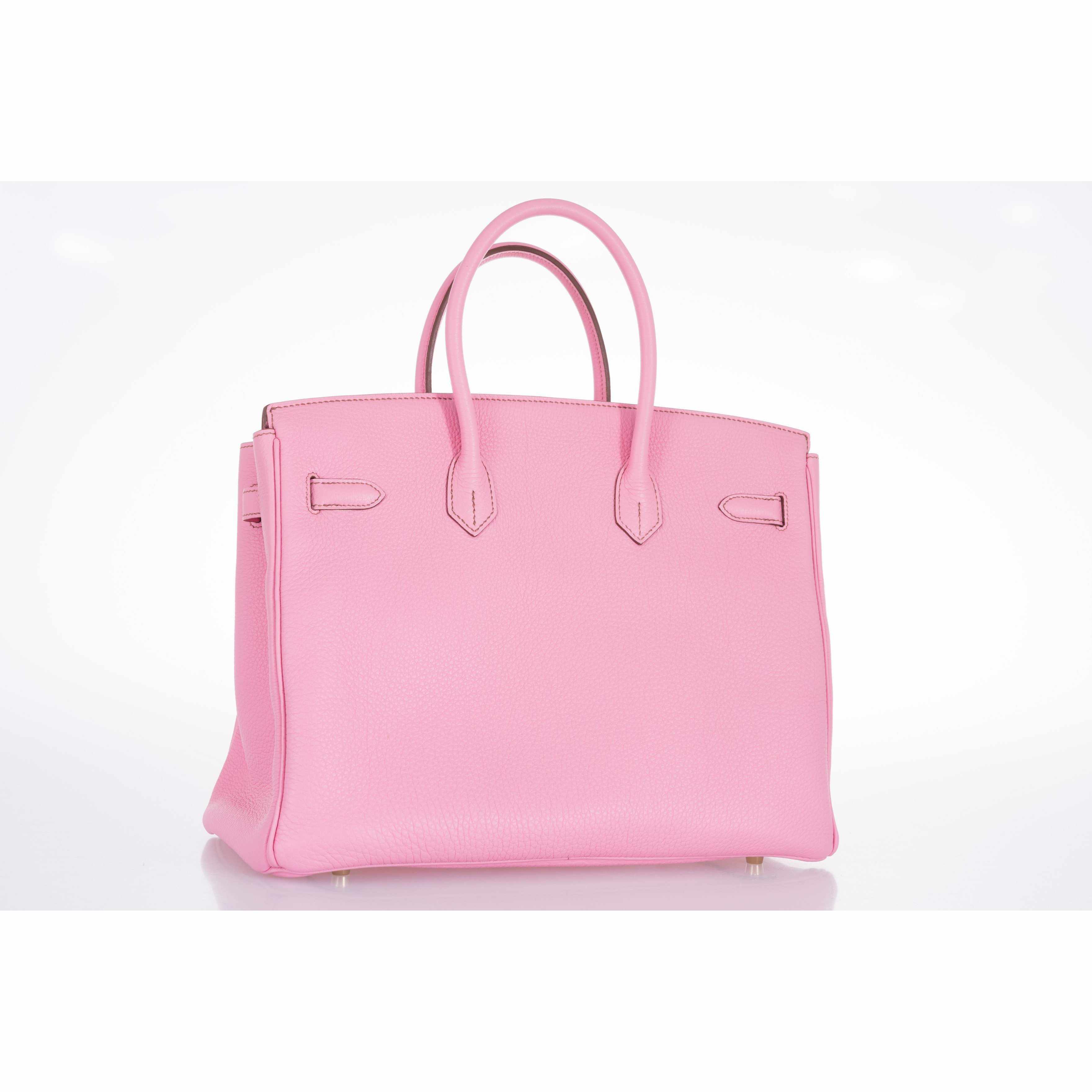 Hermès Birkin 35 Bubblegum 5P Pink Gold Hardware • Investment Bag