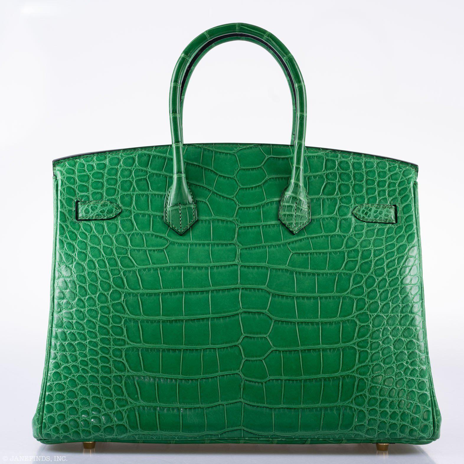 Hermès Birkin 35 Cactus Matte Alligator Gold Hardware
