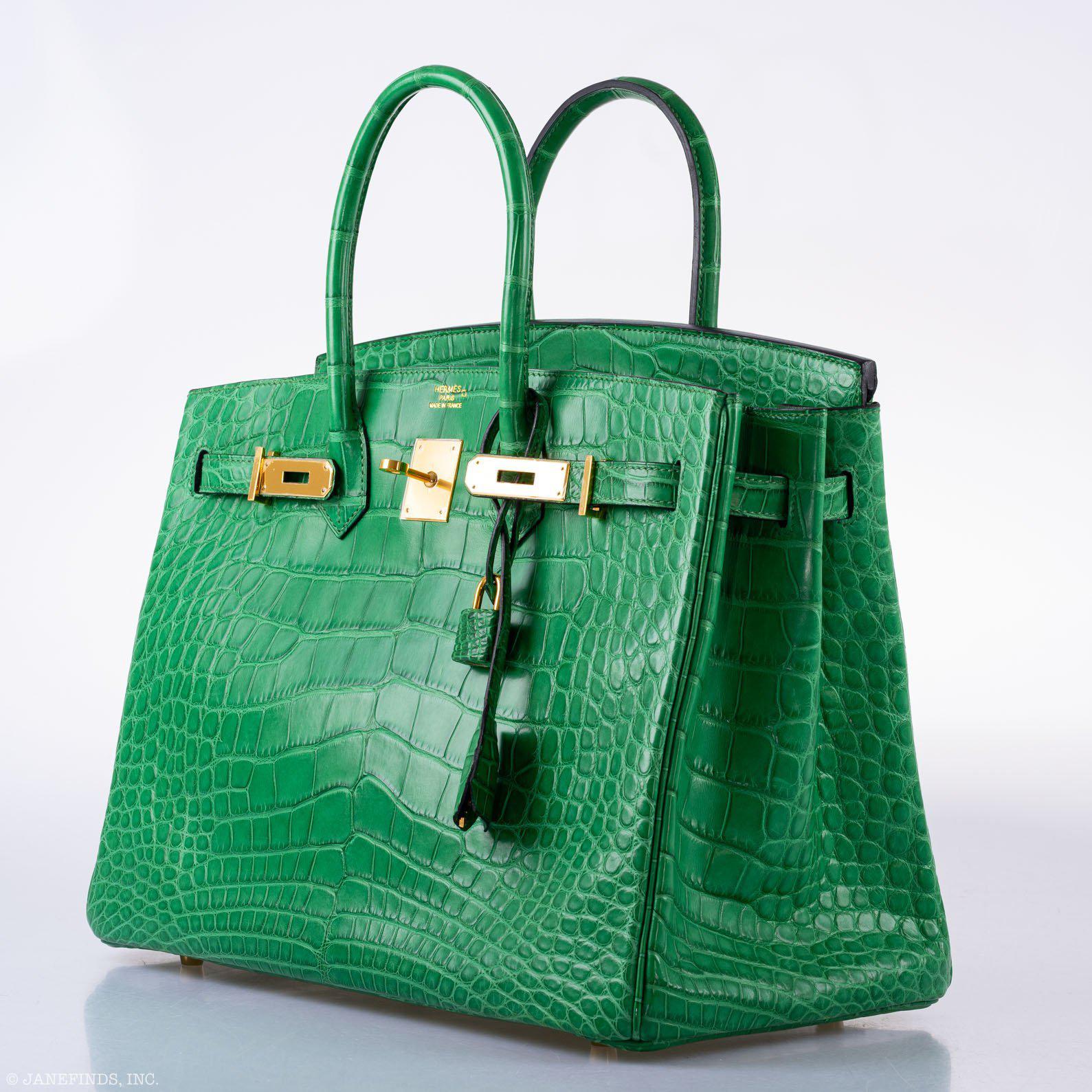 Hermès Birkin 35 Cactus Matte Alligator Gold Hardware