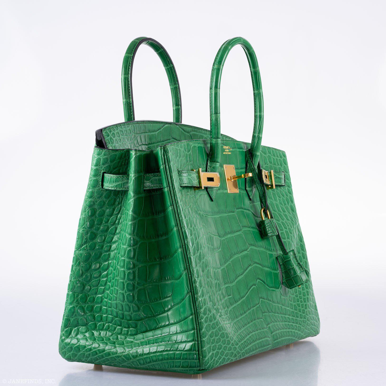Hermès Birkin 35 Cactus Matte Alligator Gold Hardware