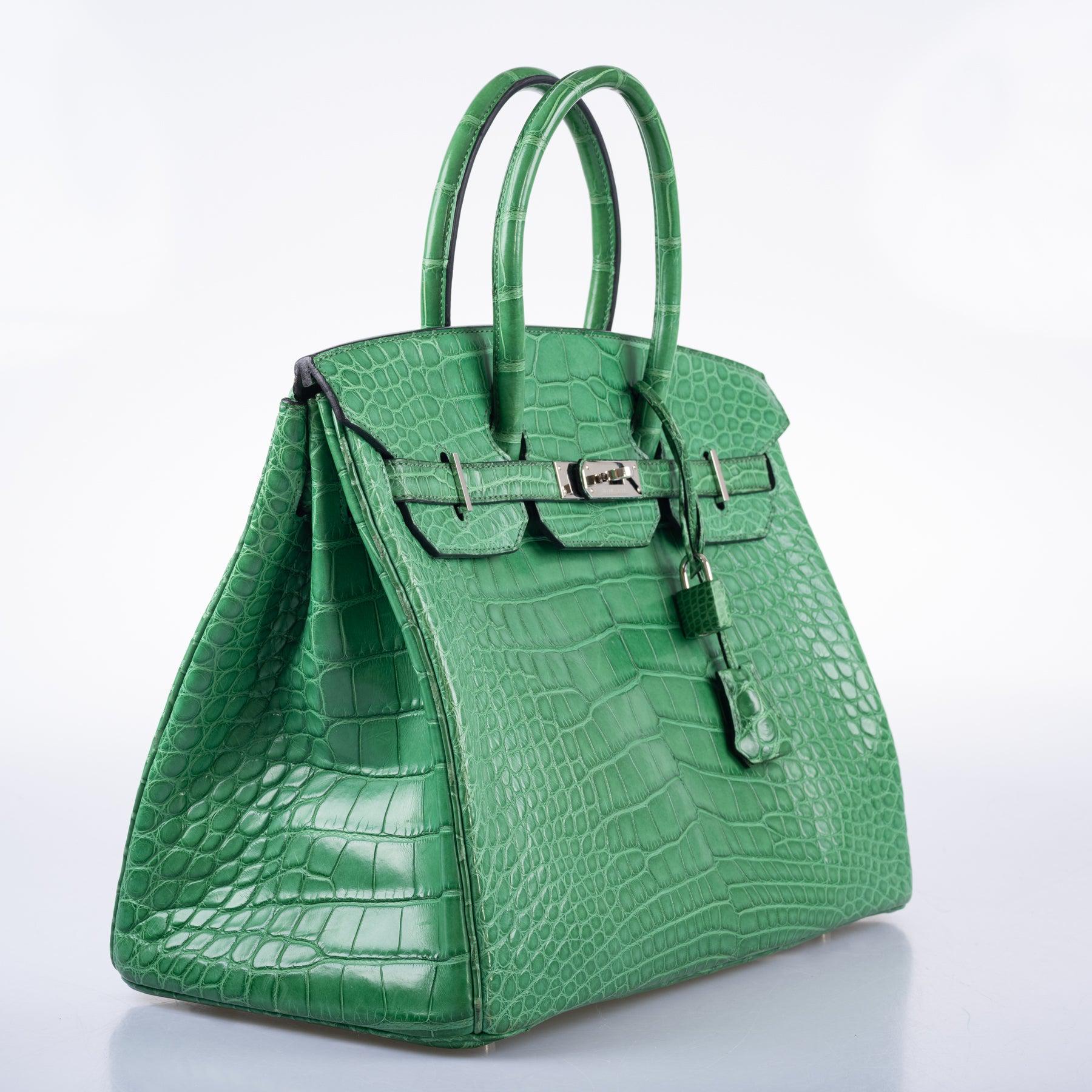 Hermès Birkin 35 Cactus Matte Alligator Palladium Hardware