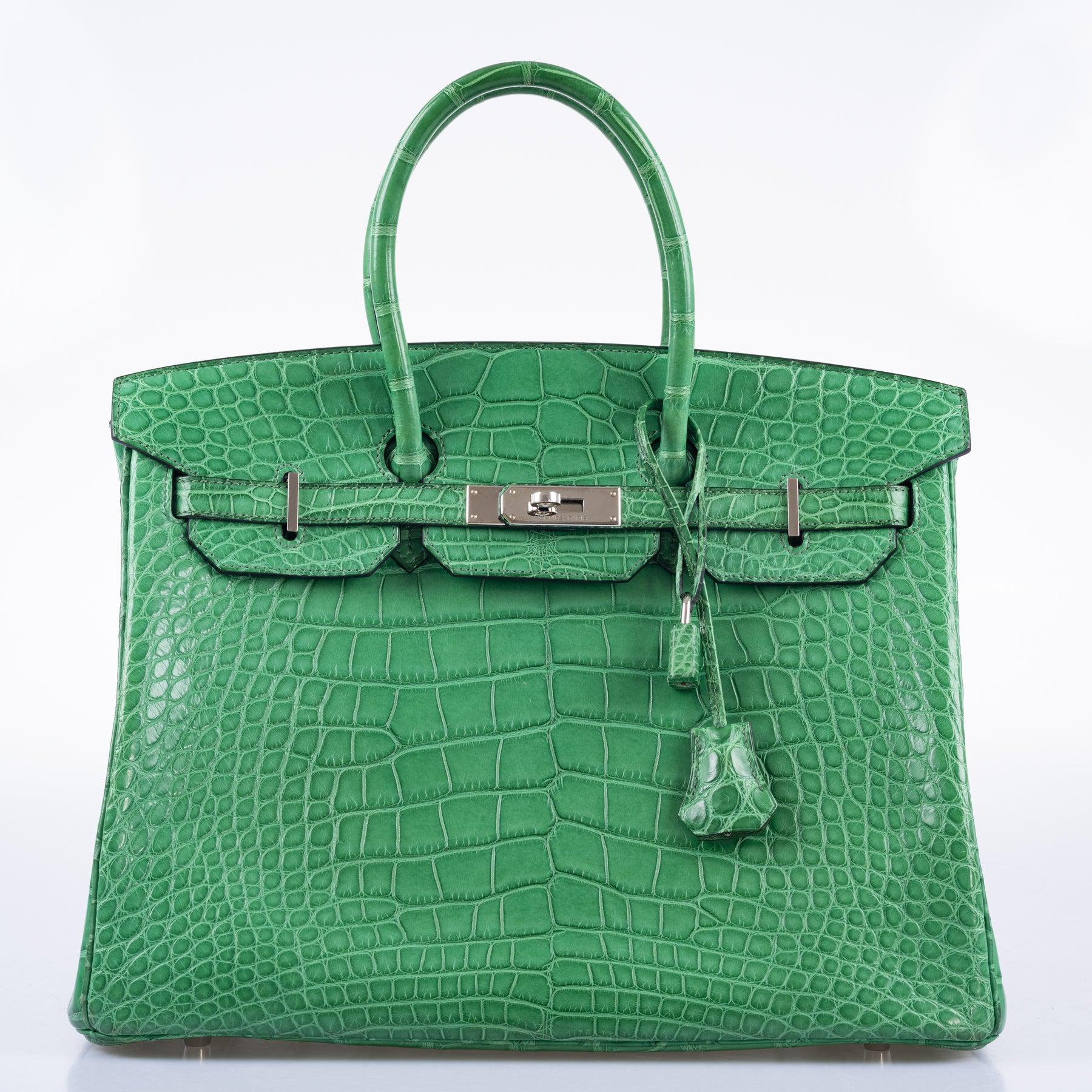 Hermès Birkin 35 Cactus Matte Alligator Palladium Hardware