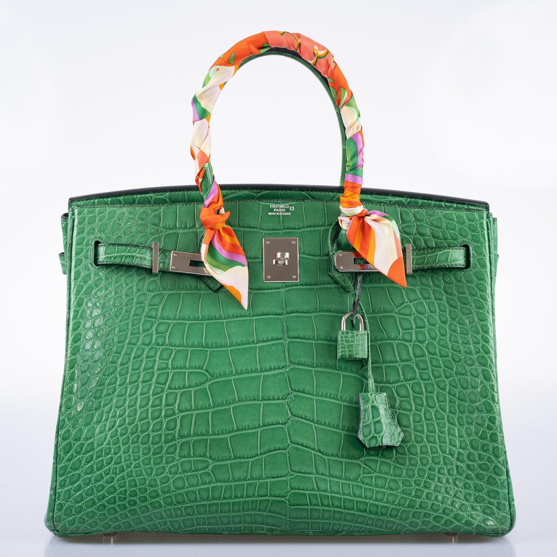 Hermès Birkin 35 Cactus Matte Alligator Palladium Hardware