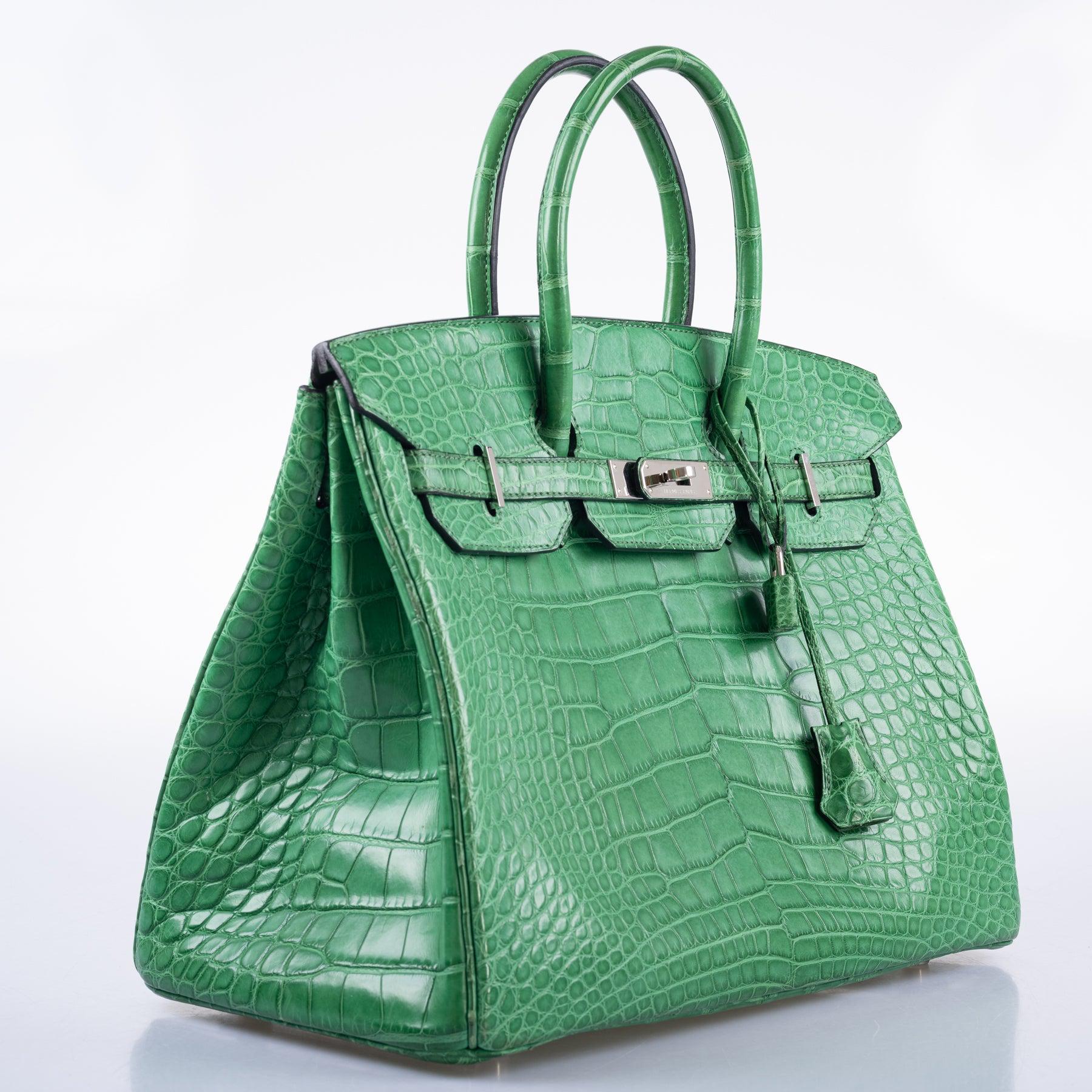 Hermès Birkin 35 Cactus Matte Alligator Palladium Hardware