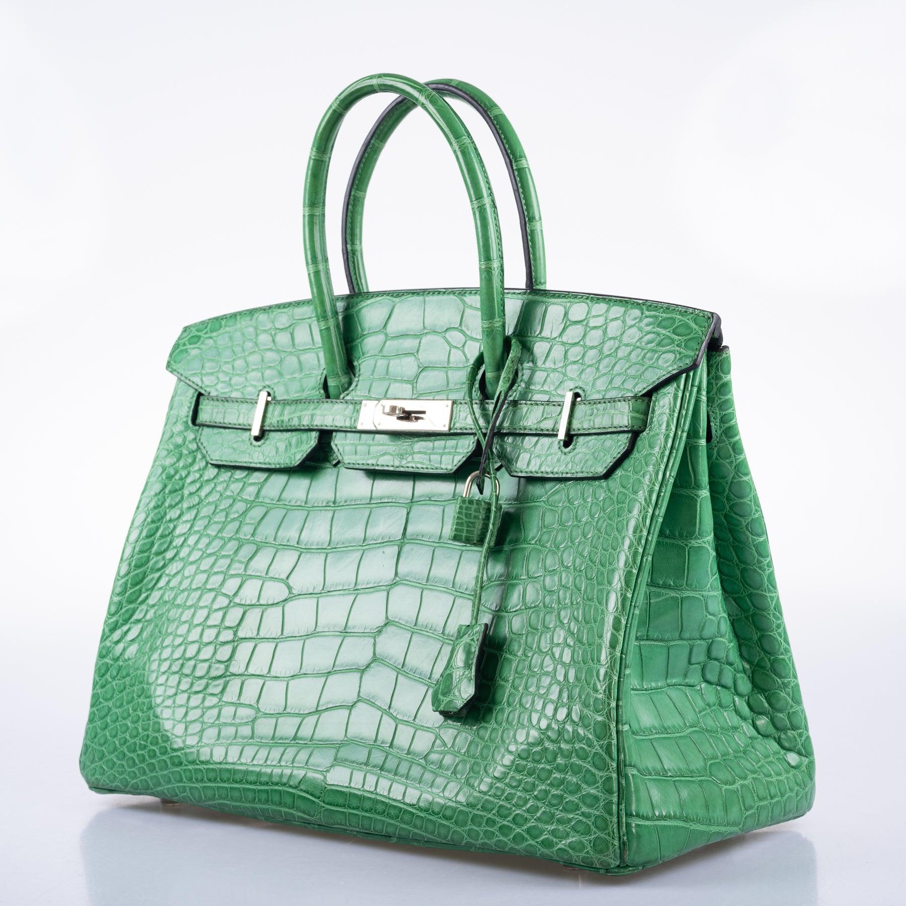 Hermès Birkin 35 Cactus Matte Alligator Palladium Hardware