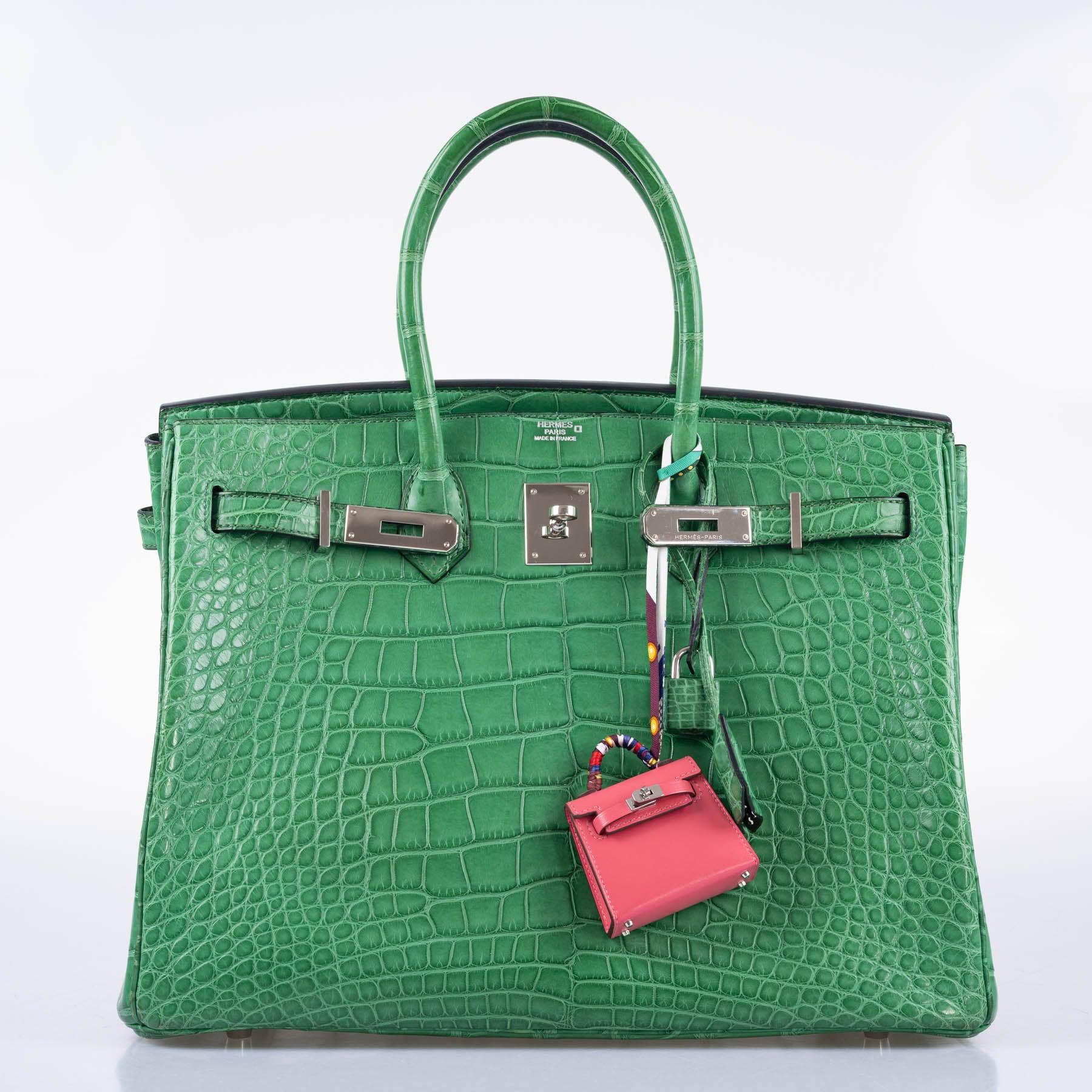 Hermès Birkin 35 Cactus Matte Alligator Palladium Hardware