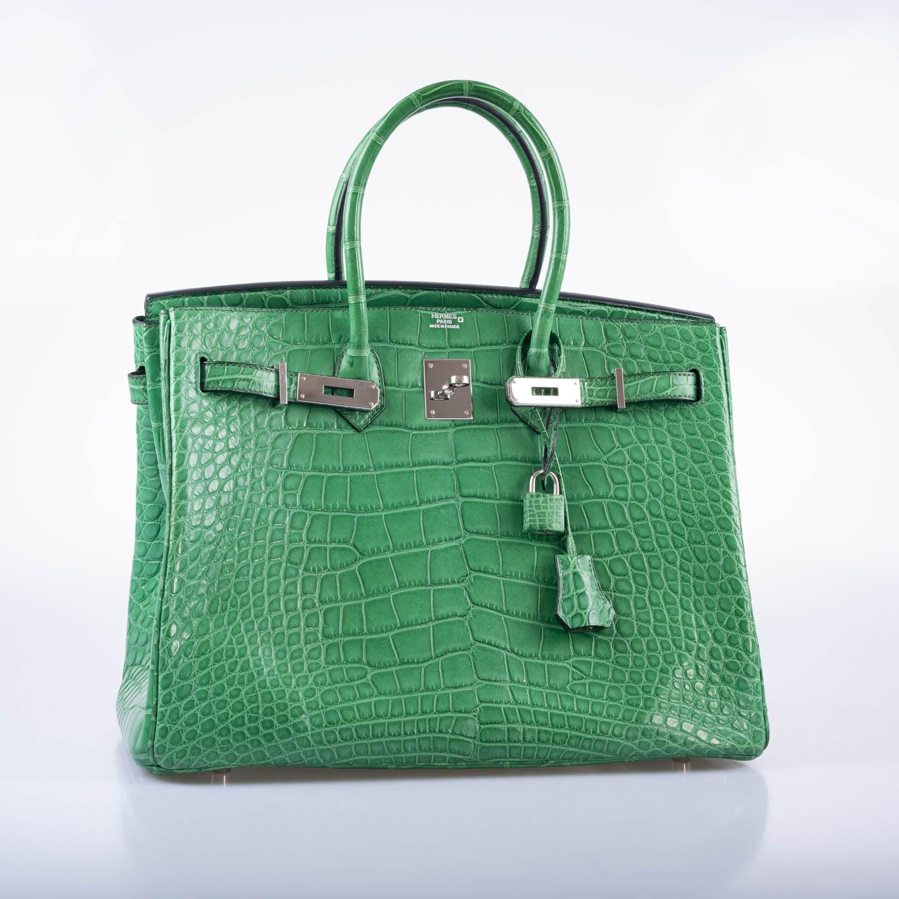 Hermès Birkin 35 Cactus Matte Alligator Palladium Hardware