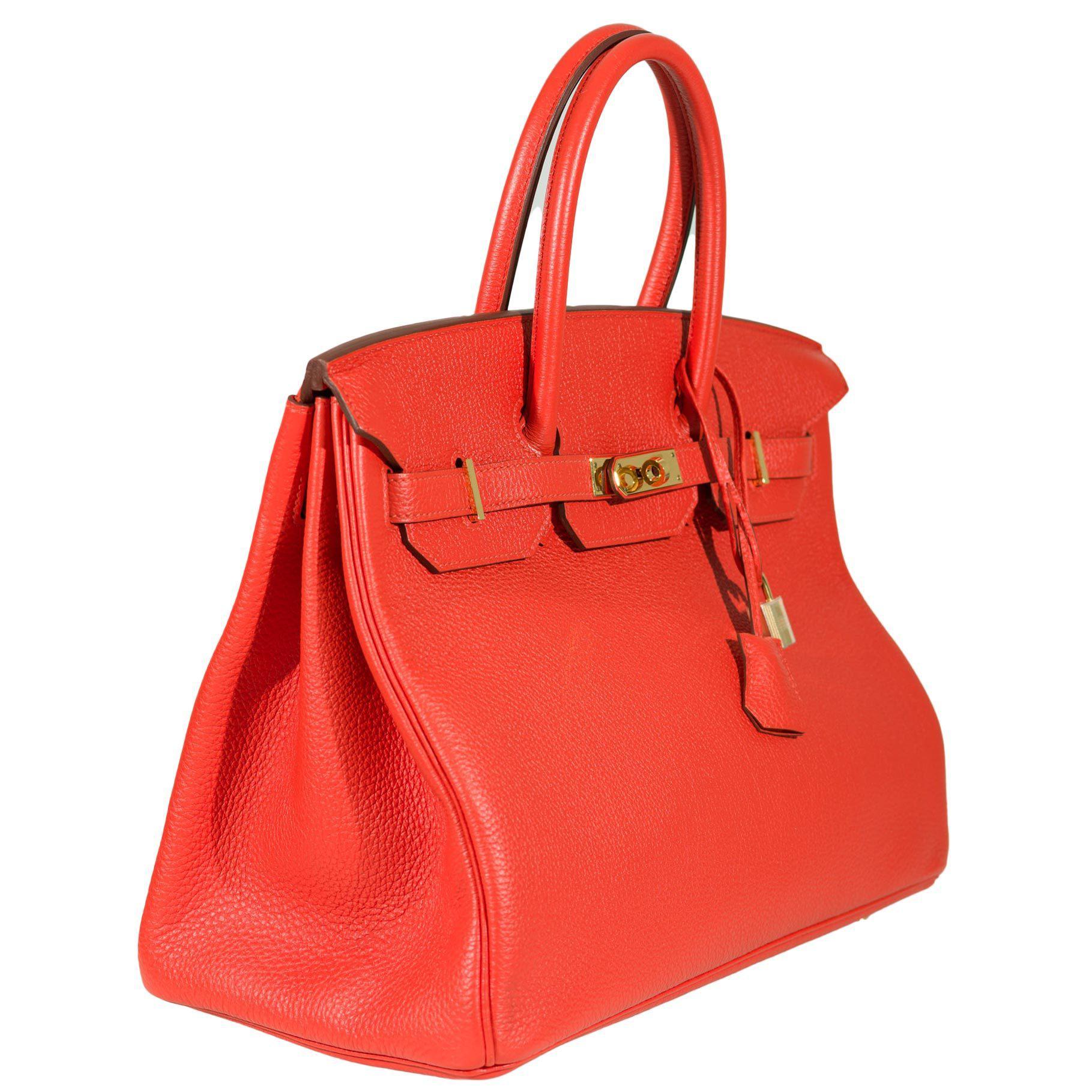Hermès Birkin 35 Capucine Togo leather Gold Hardware - 2011, O Square