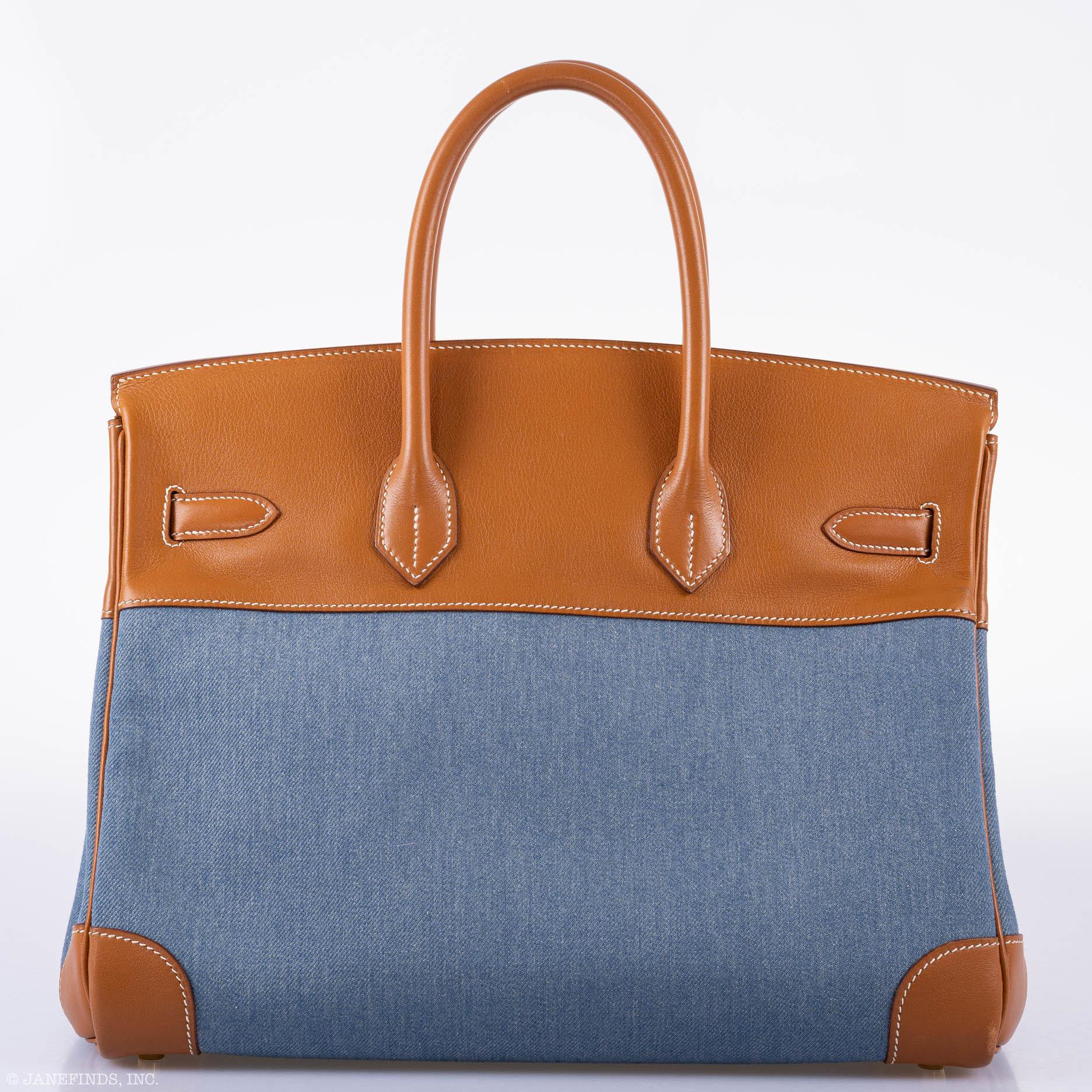 Hermès Birkin 35 Denim and Barenia Gold Hardware