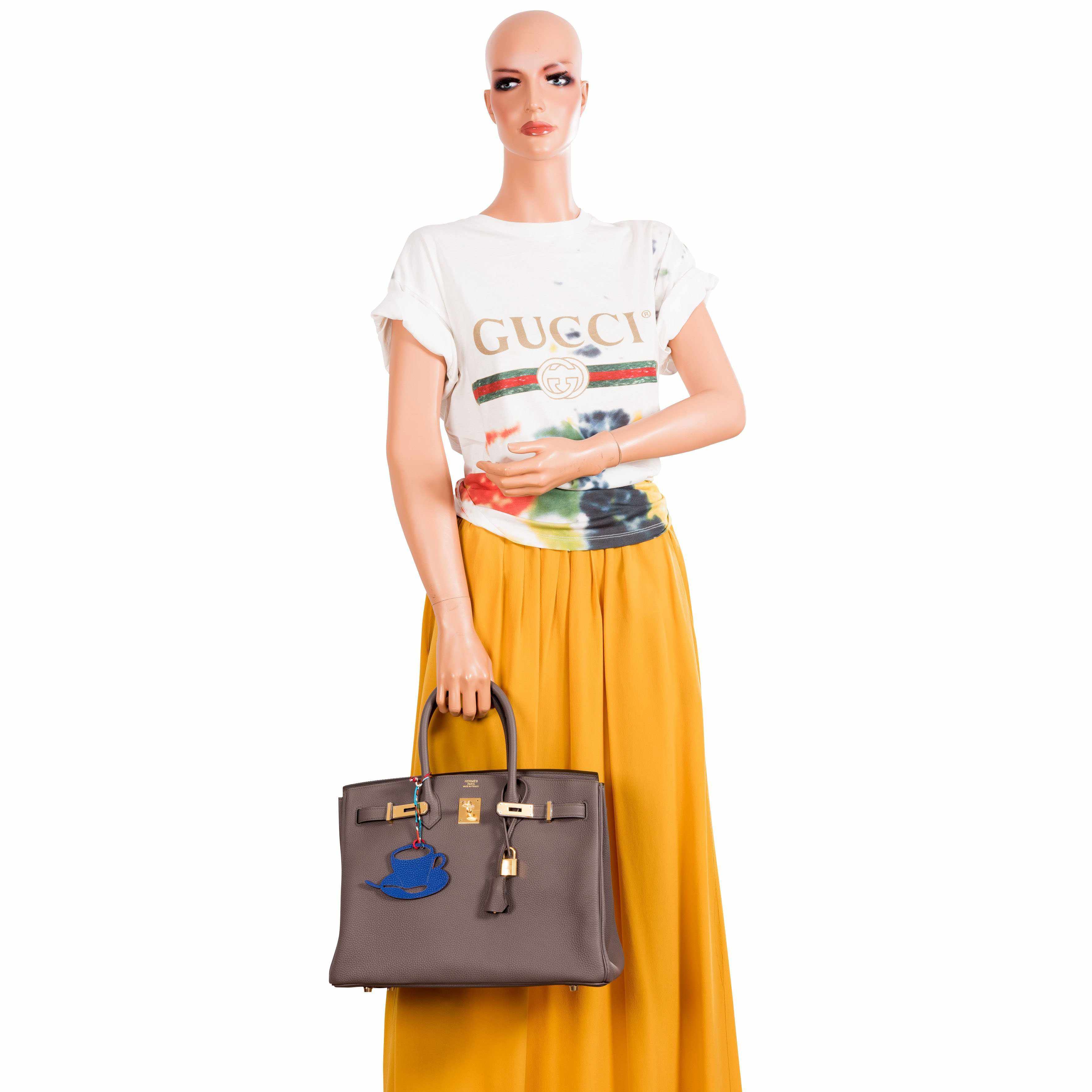 Hermès Birkin 35 Etain Tin Grey Togo Gold Hardware