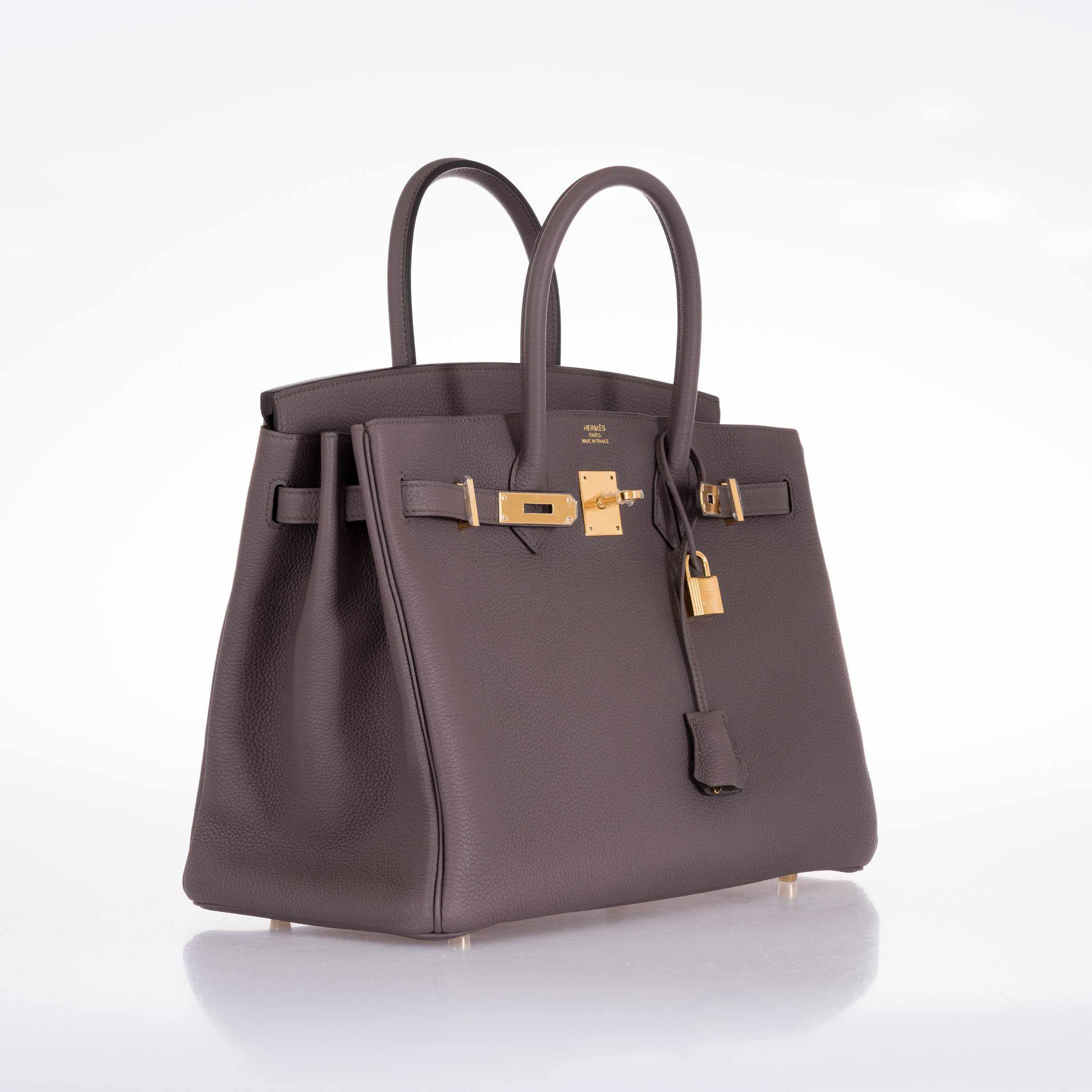 Hermès Birkin 35 Etain Tin Grey Togo Gold Hardware