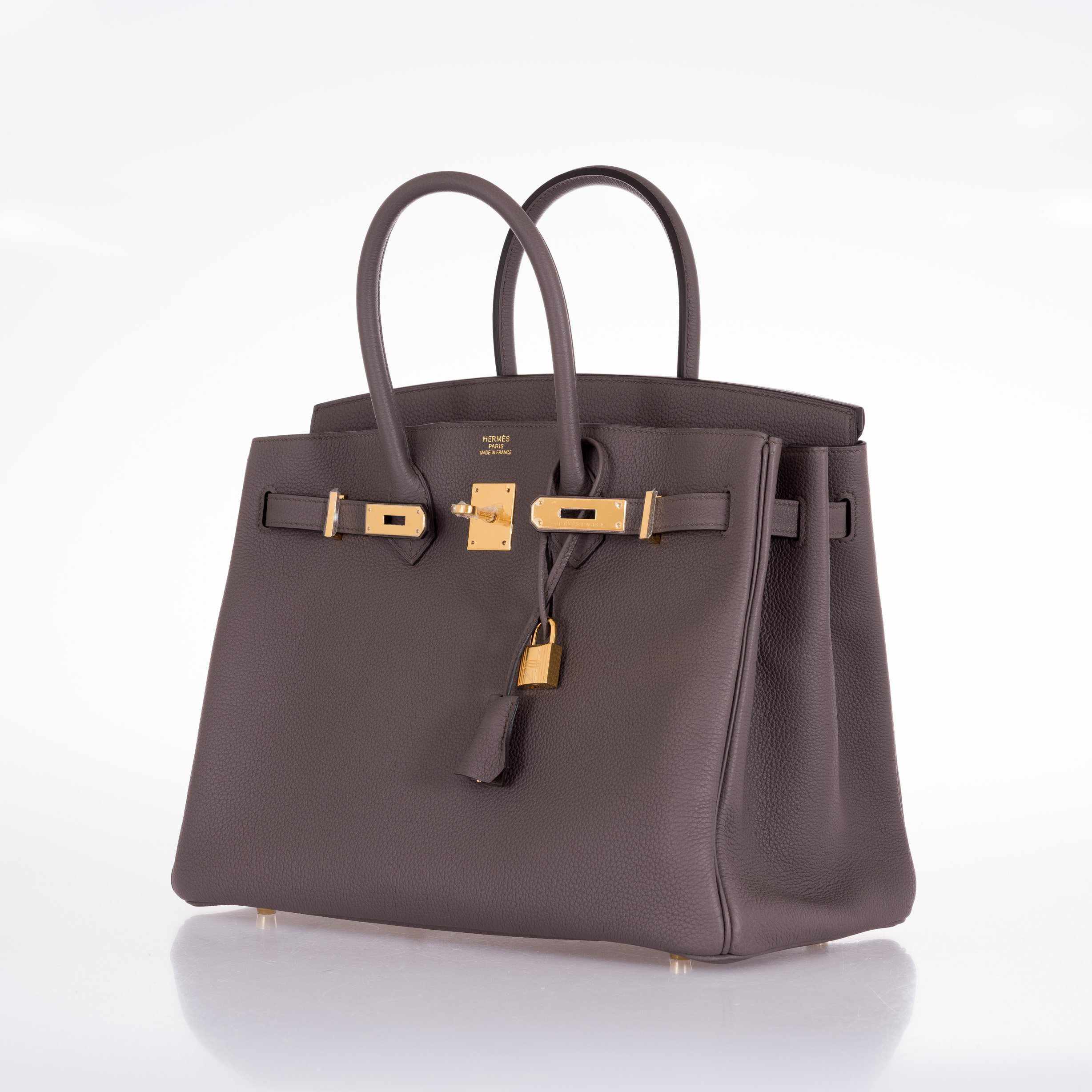 Hermès Birkin 35 Etain Tin Grey Togo Gold Hardware