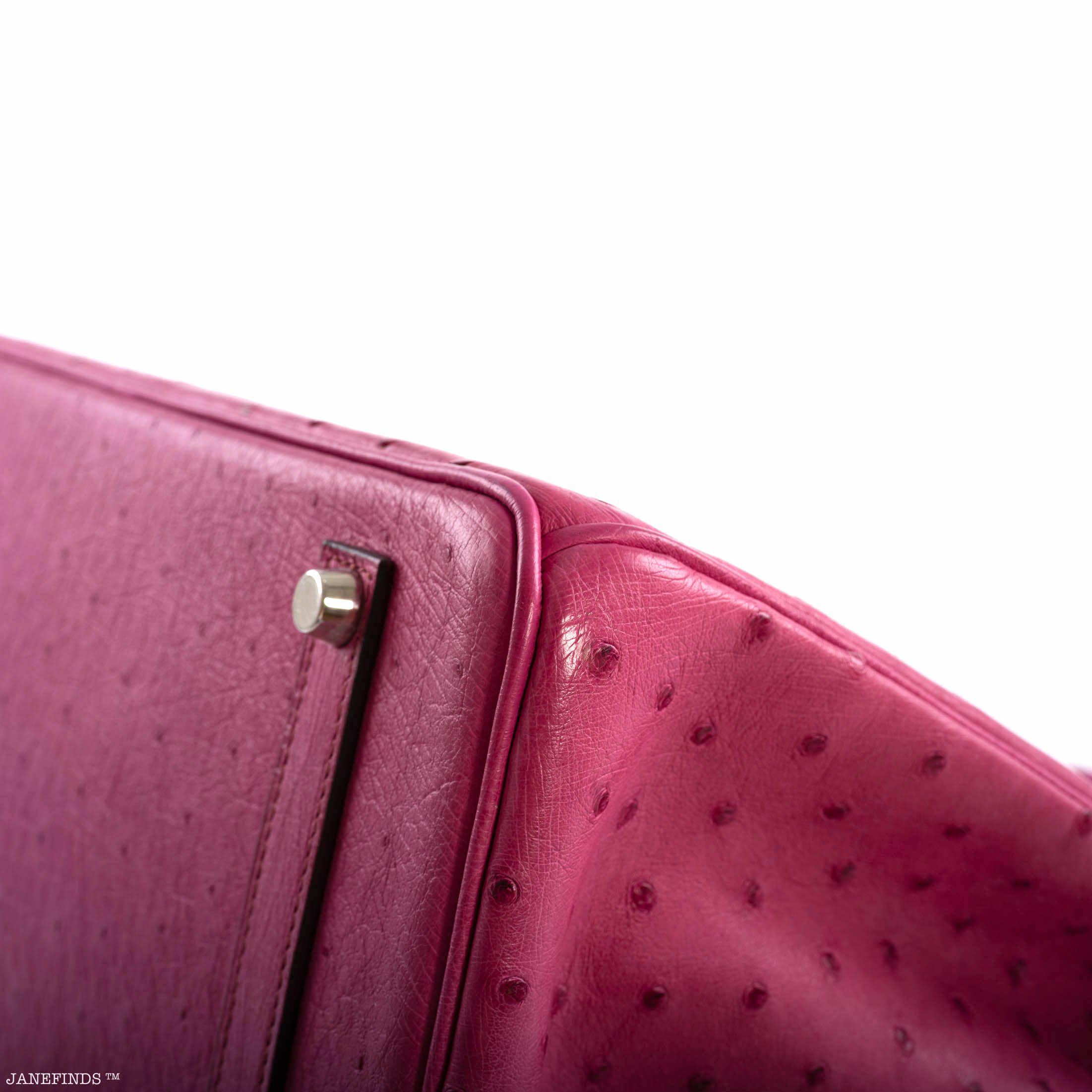 Hermès Birkin 35 Fuchsia Ostrich with Palladium Hardware