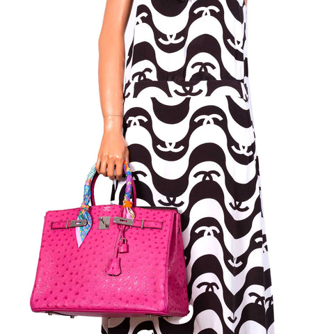 Hermès Birkin 35 Fuchsia Ostrich with Palladium Hardware