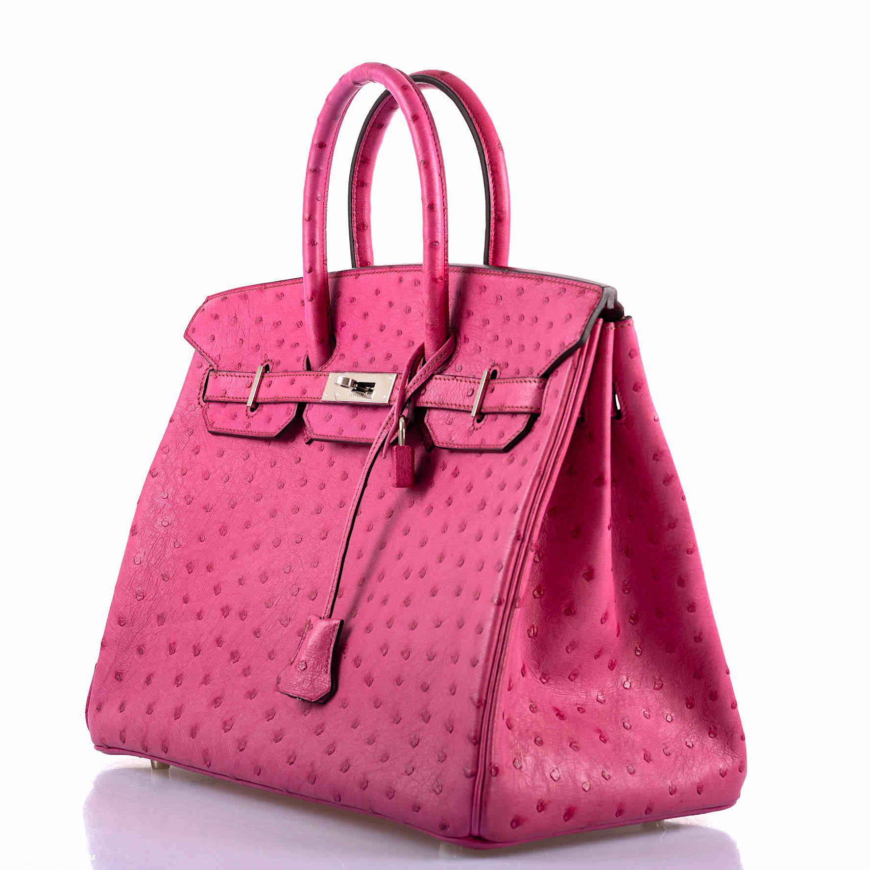 Hermès Birkin 35 Fuchsia Ostrich with Palladium Hardware