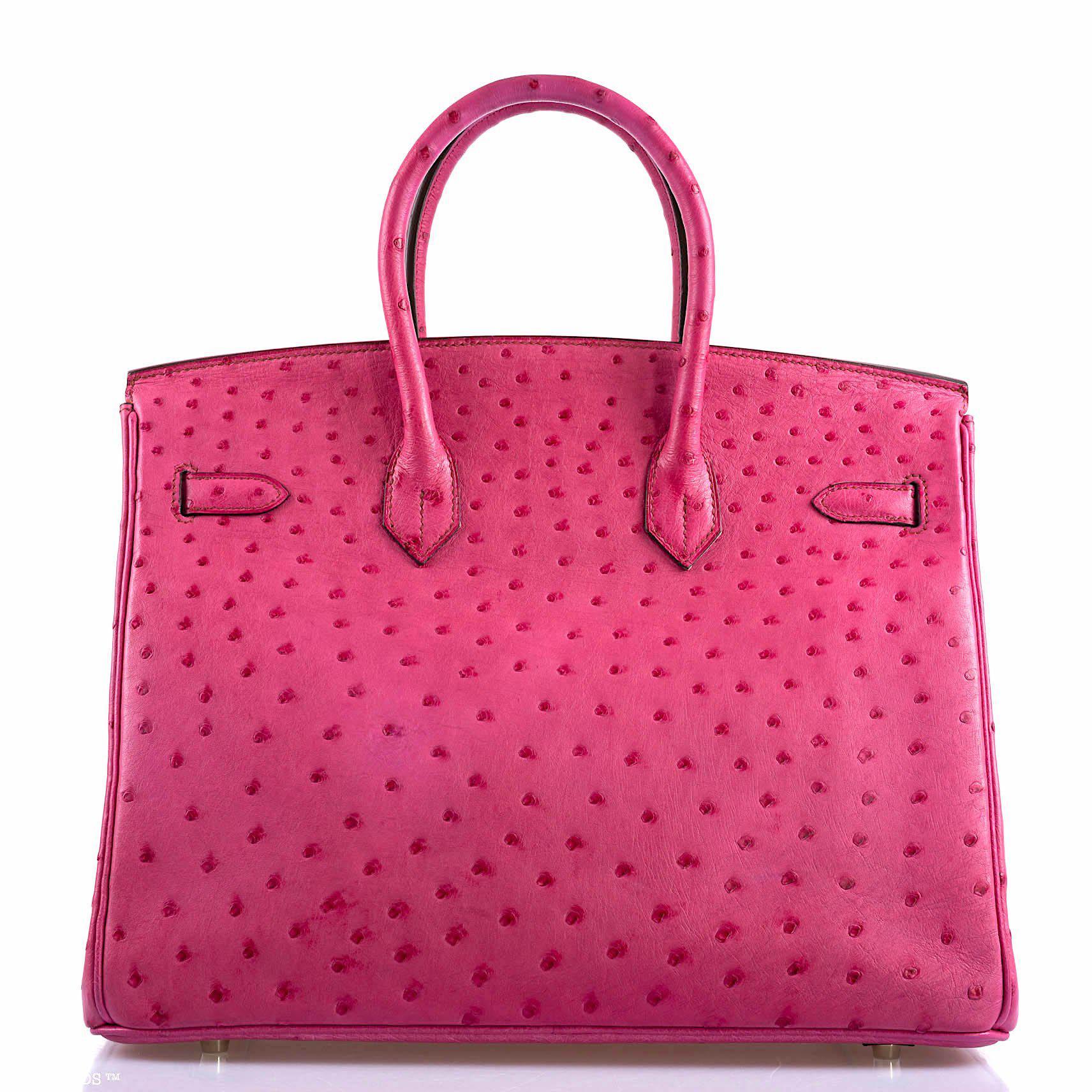 Hermès Birkin 35 Fuchsia Ostrich with Palladium Hardware