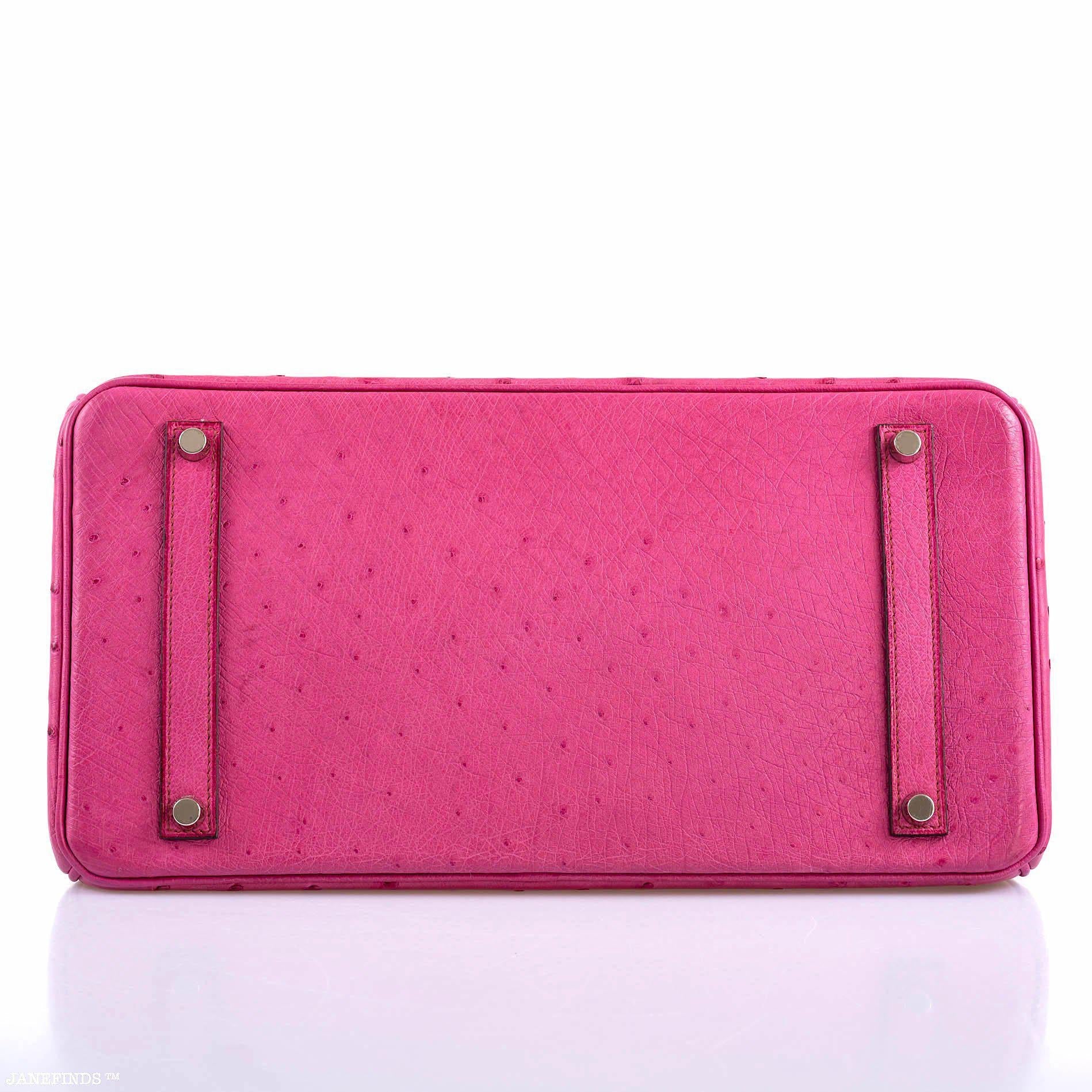 Hermès Birkin 35 Fuchsia Ostrich with Palladium Hardware