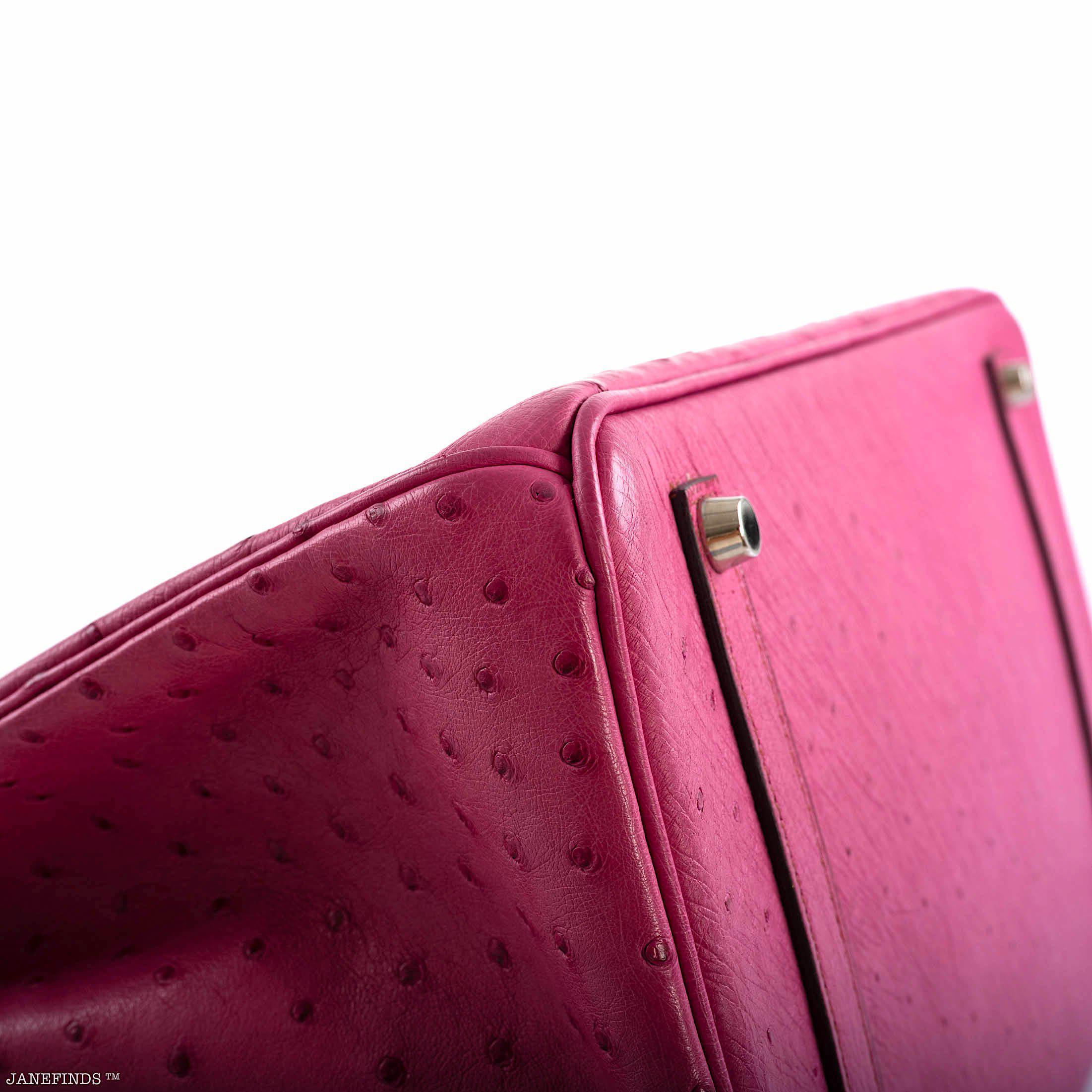 Hermès Birkin 35 Fuchsia Ostrich with Palladium Hardware