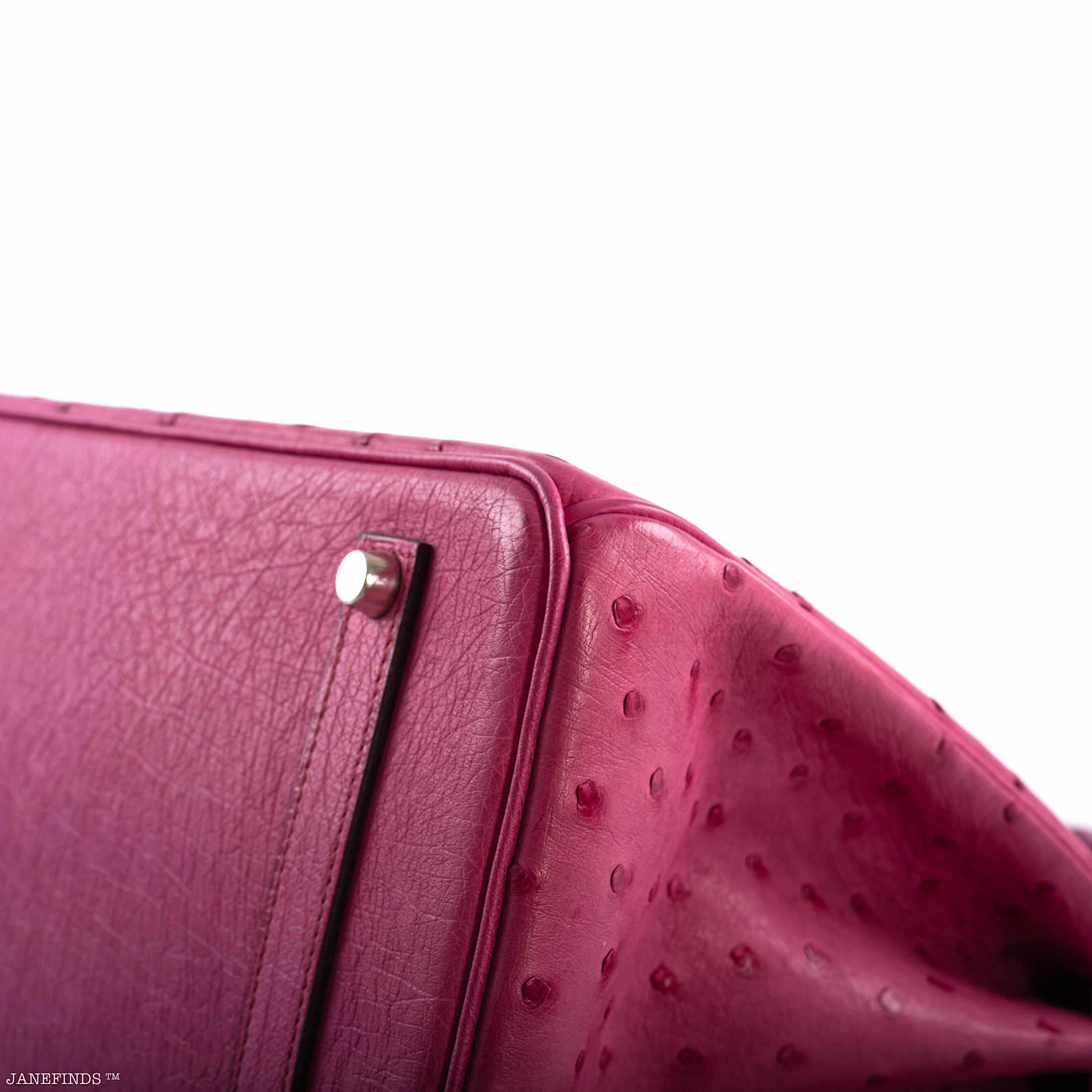 Hermès Birkin 35 Fuchsia Ostrich with Palladium Hardware
