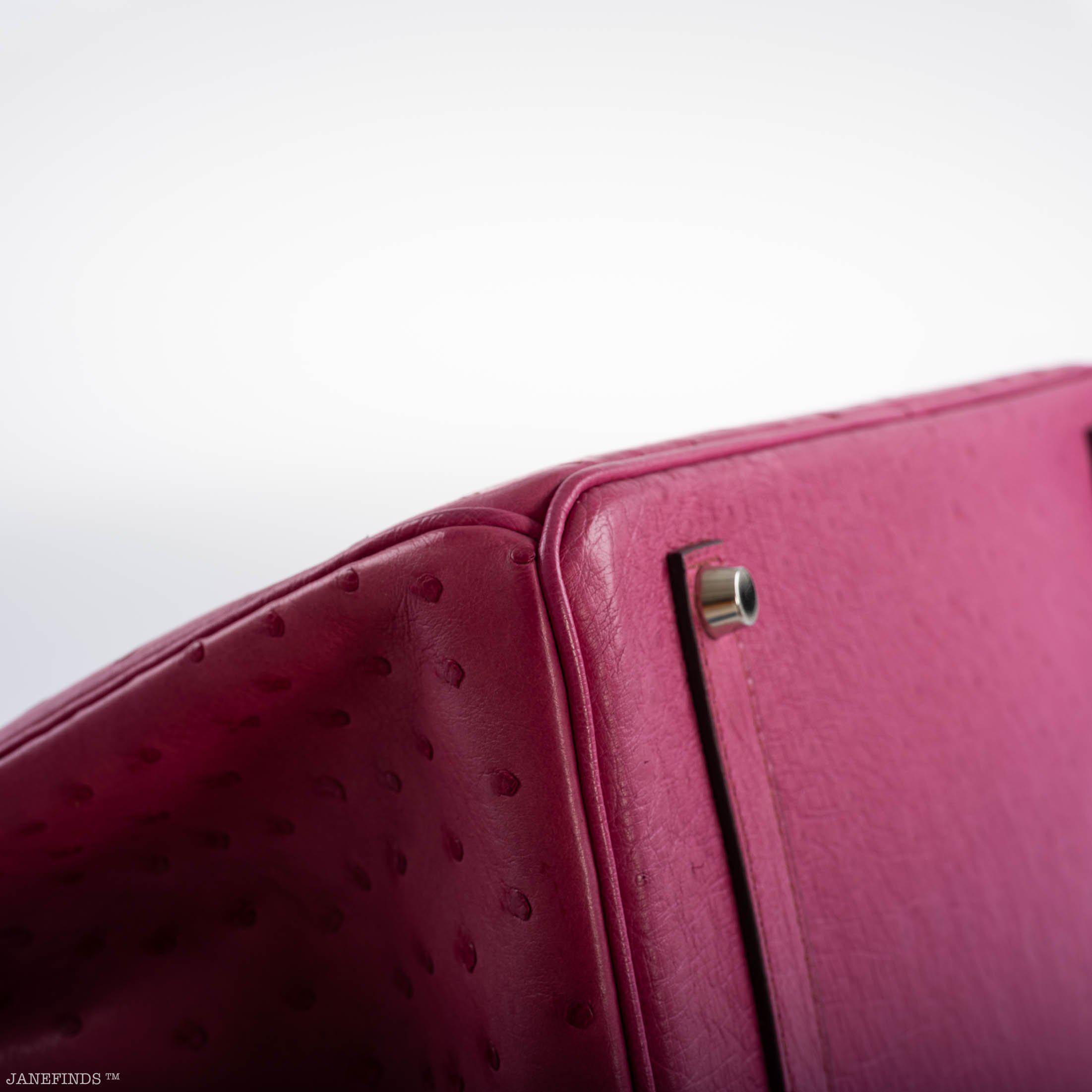 Hermès Birkin 35 Fuchsia Ostrich with Palladium Hardware