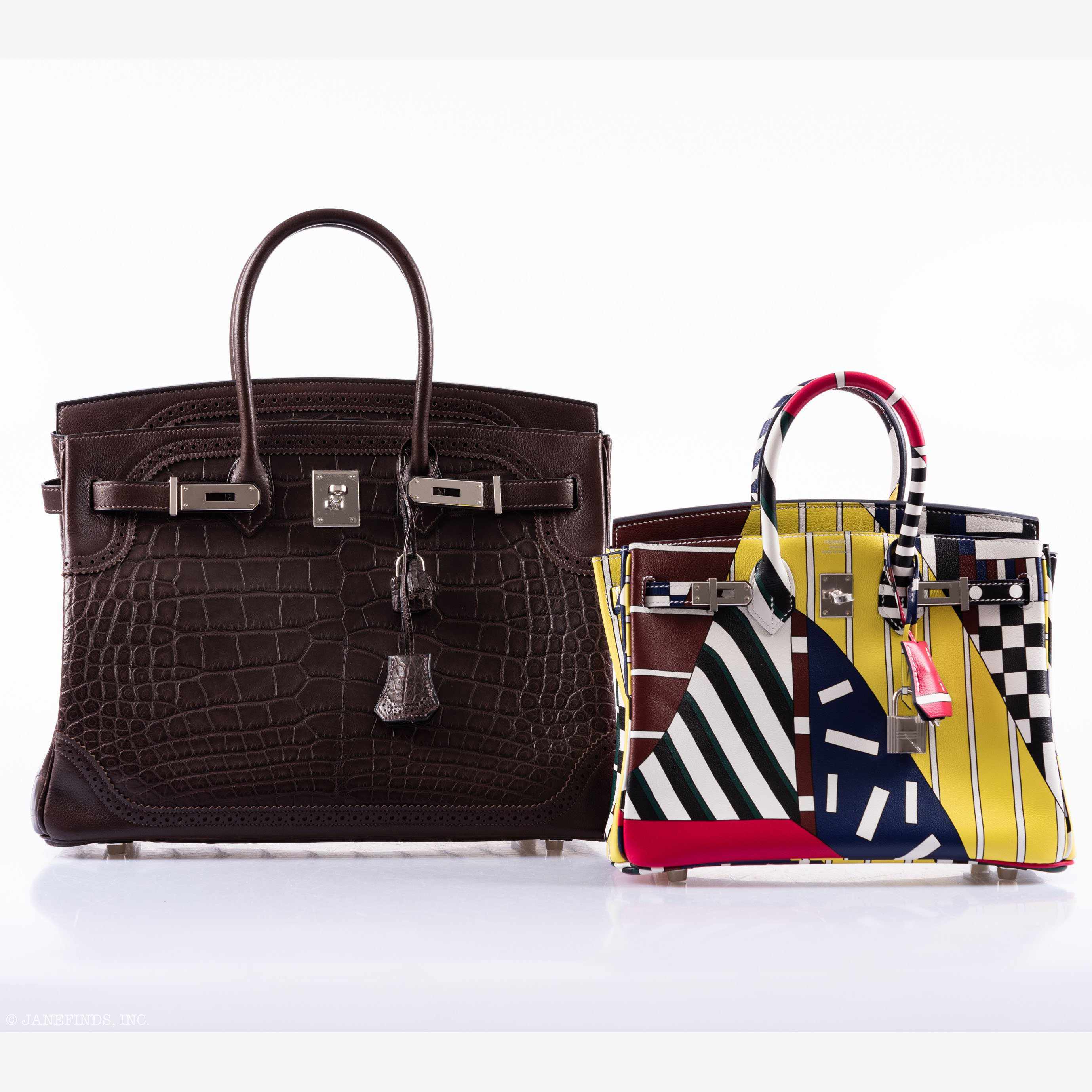 Hermès Birkin 35 Ghillies Matte Ébène Alligator Palladium Hardware