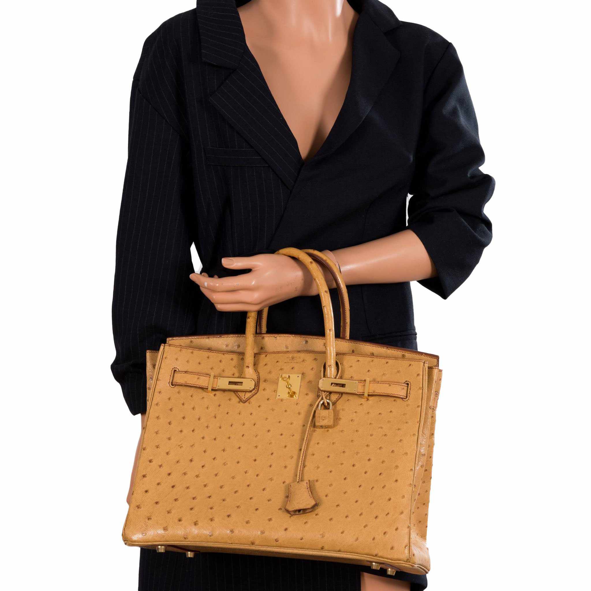 Hermès Birkin 35 Gold Ostrich Gold Hardware