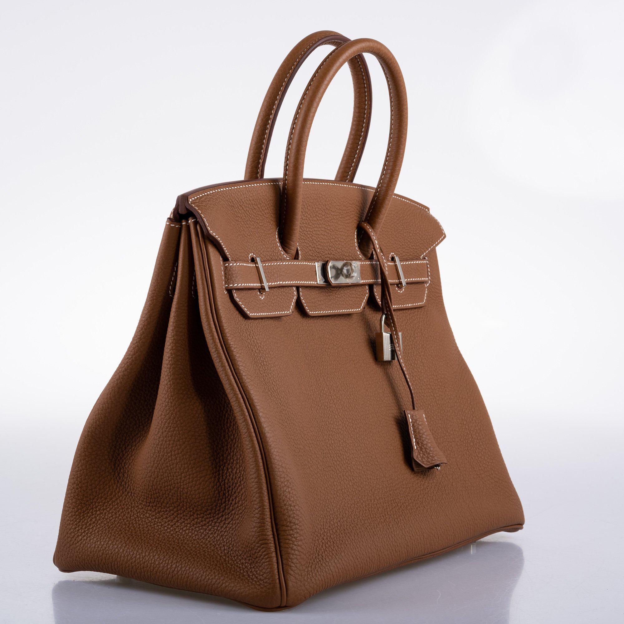 Hermès Birkin 35 Gold Togo with Palladium Hardware - 2014, R Square