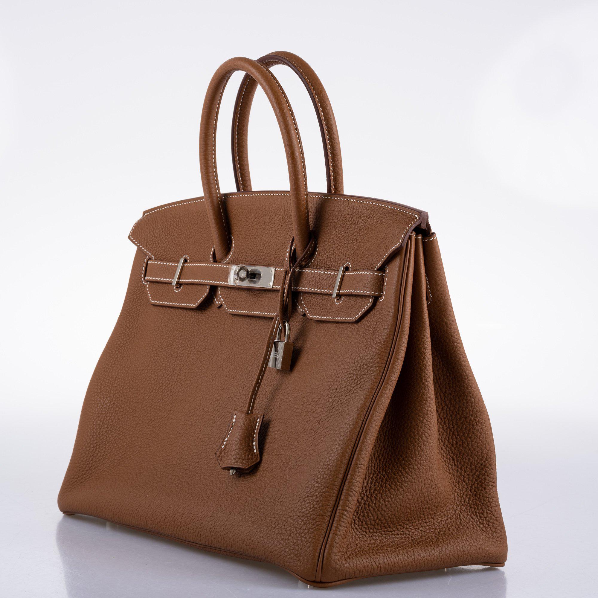Hermès Birkin 35 Gold Togo with Palladium Hardware - 2014, R Square