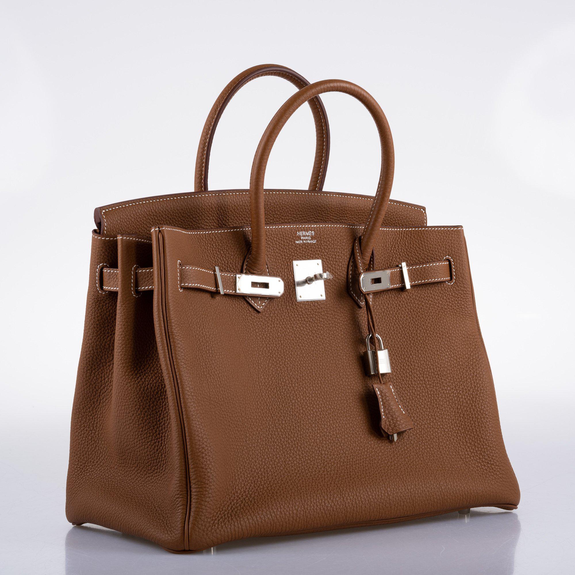 Hermès Birkin 35 Gold Togo with Palladium Hardware - 2014, R Square