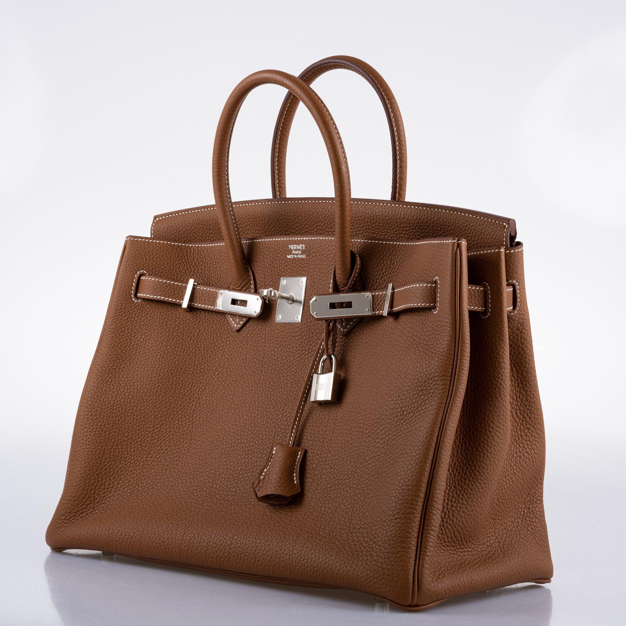 Hermès Birkin 35 Gold Togo with Palladium Hardware - 2014, R Square