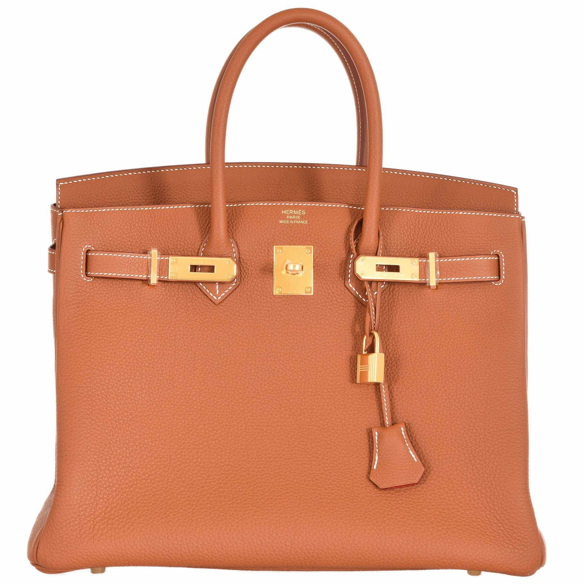 Hermès Birkin 35 Gold Verso Geranium Togo Gold Hardware