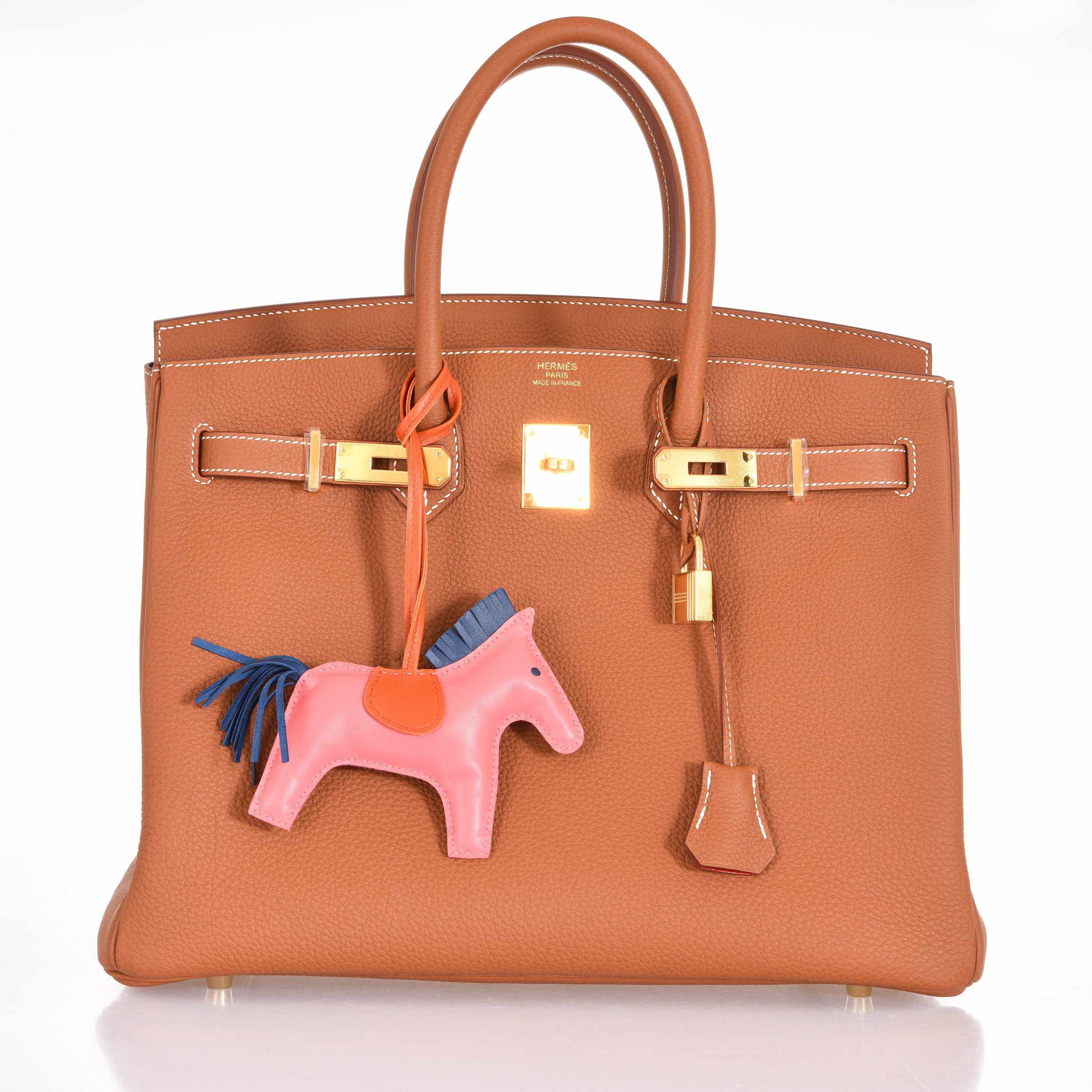 Hermès Birkin 35 Gold Verso Geranium Togo Gold Hardware