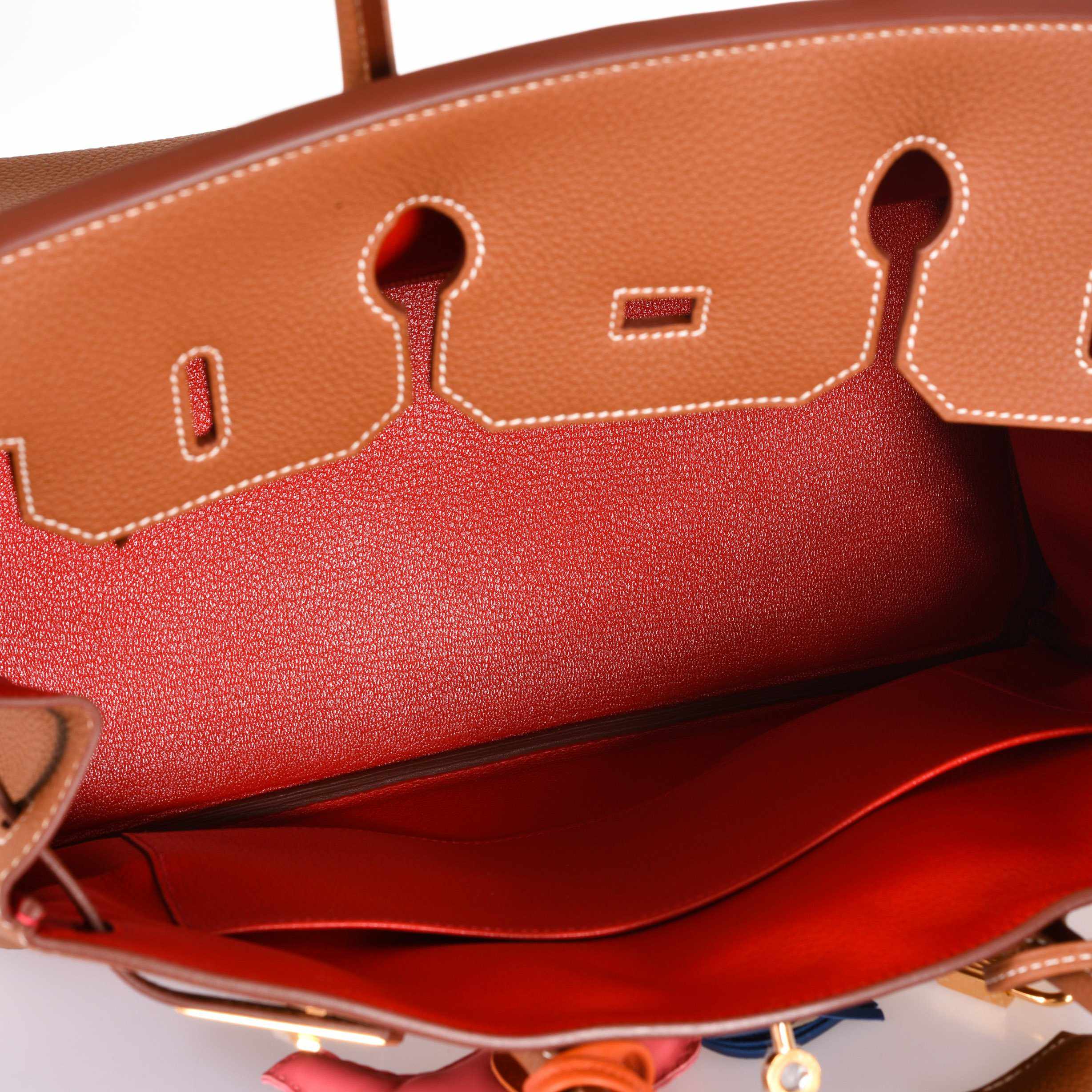 Hermès Birkin 35 Gold Verso Geranium Togo Gold Hardware