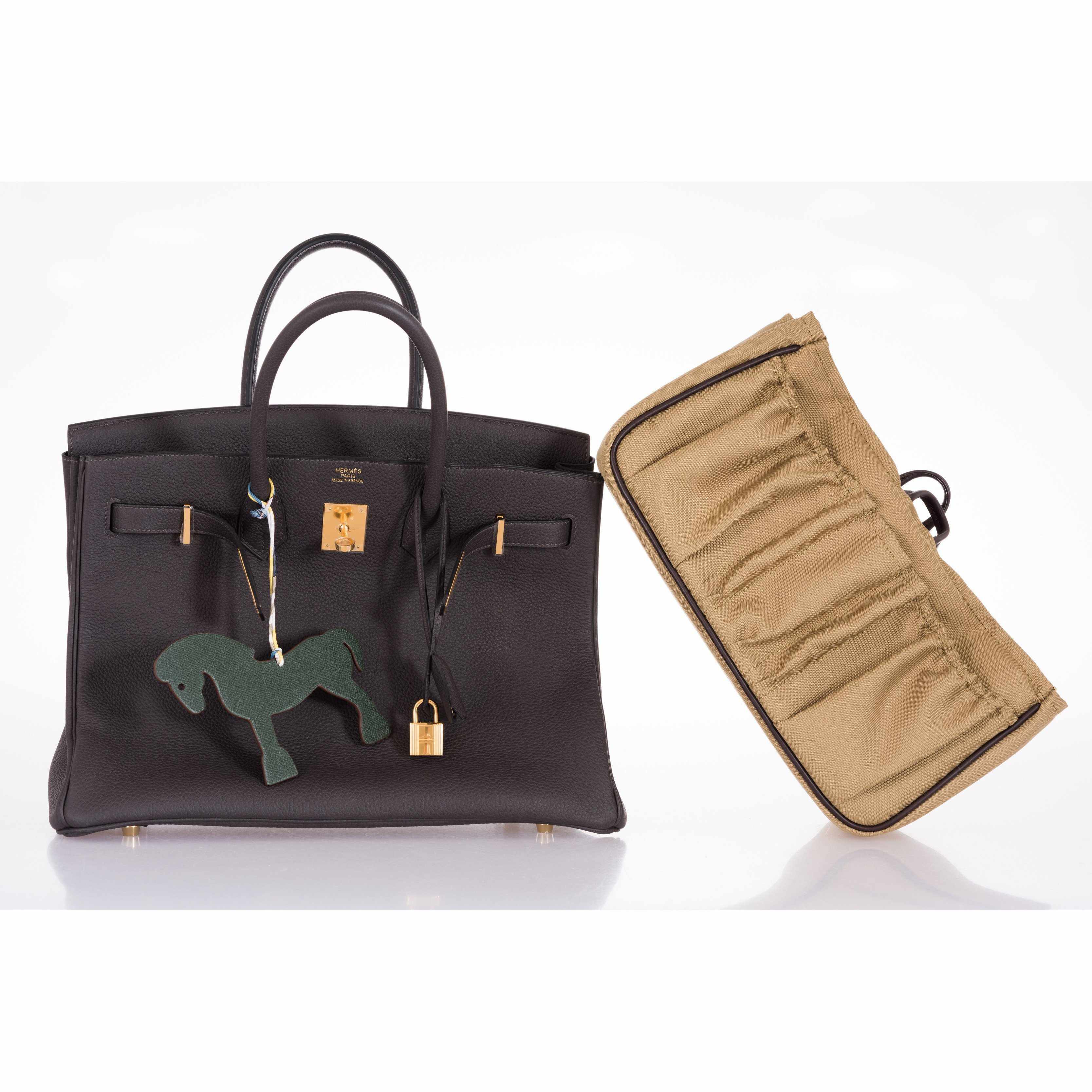 Hermès Birkin 35 Gray Graphite Togo Gold Hardware