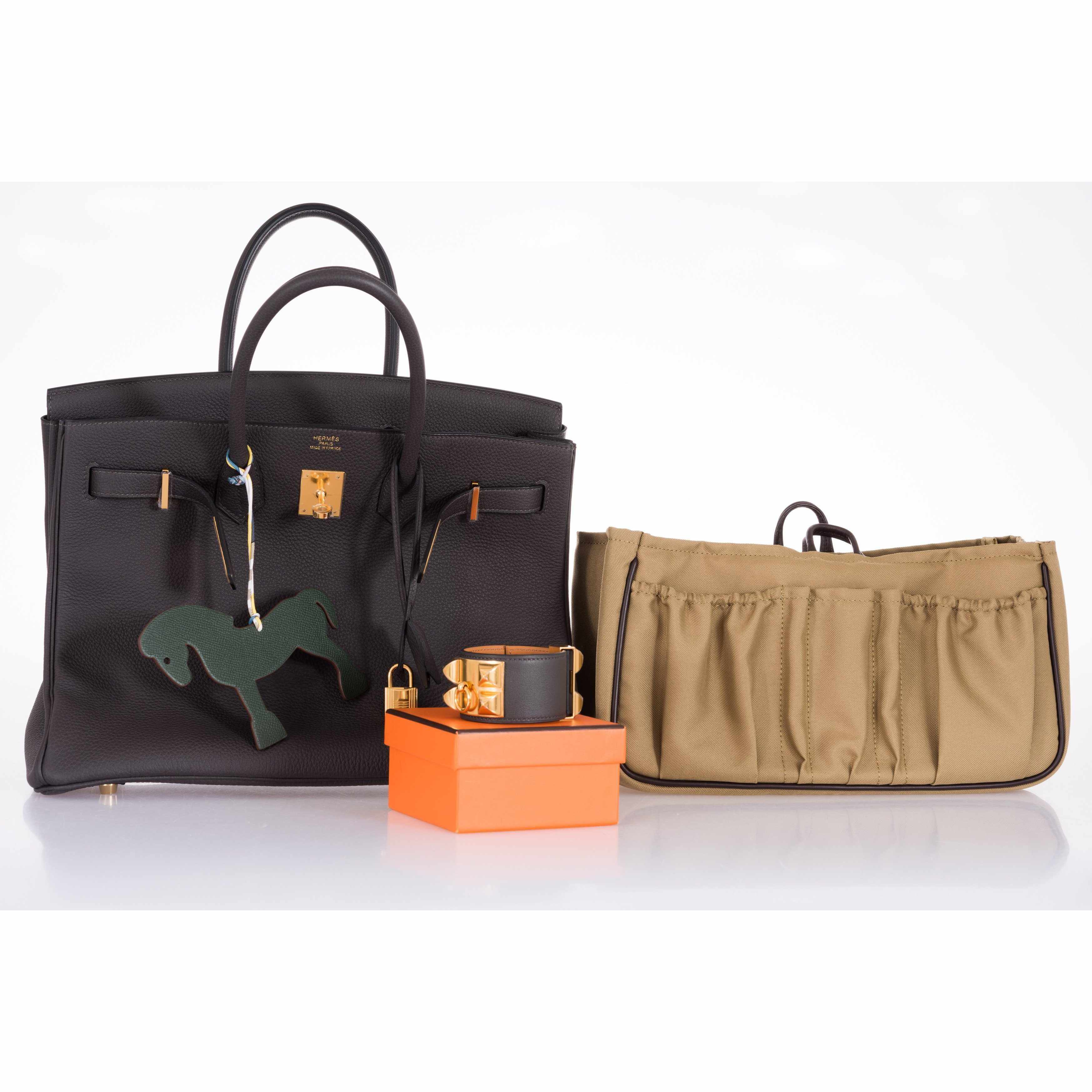 Hermès Birkin 35 Gray Graphite Togo Gold Hardware