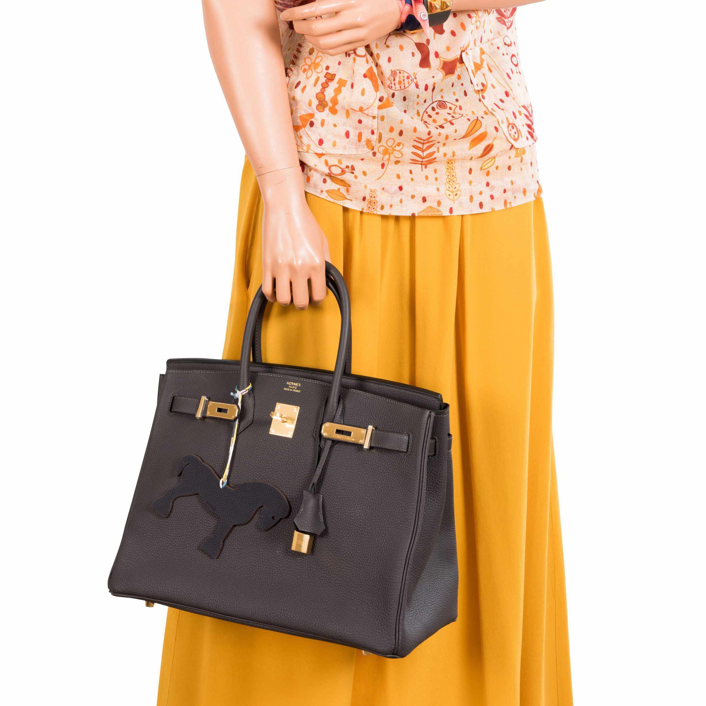 Hermès Birkin 35 Gray Graphite Togo Gold Hardware