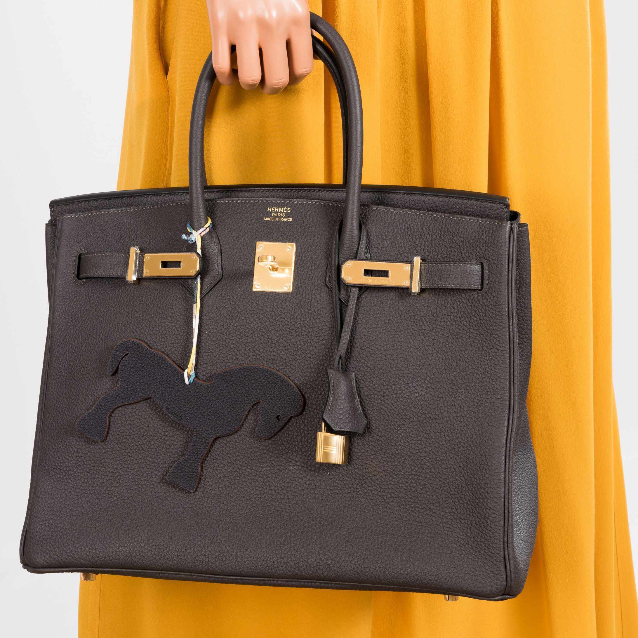 Hermès Birkin 35 Gray Graphite Togo Gold Hardware