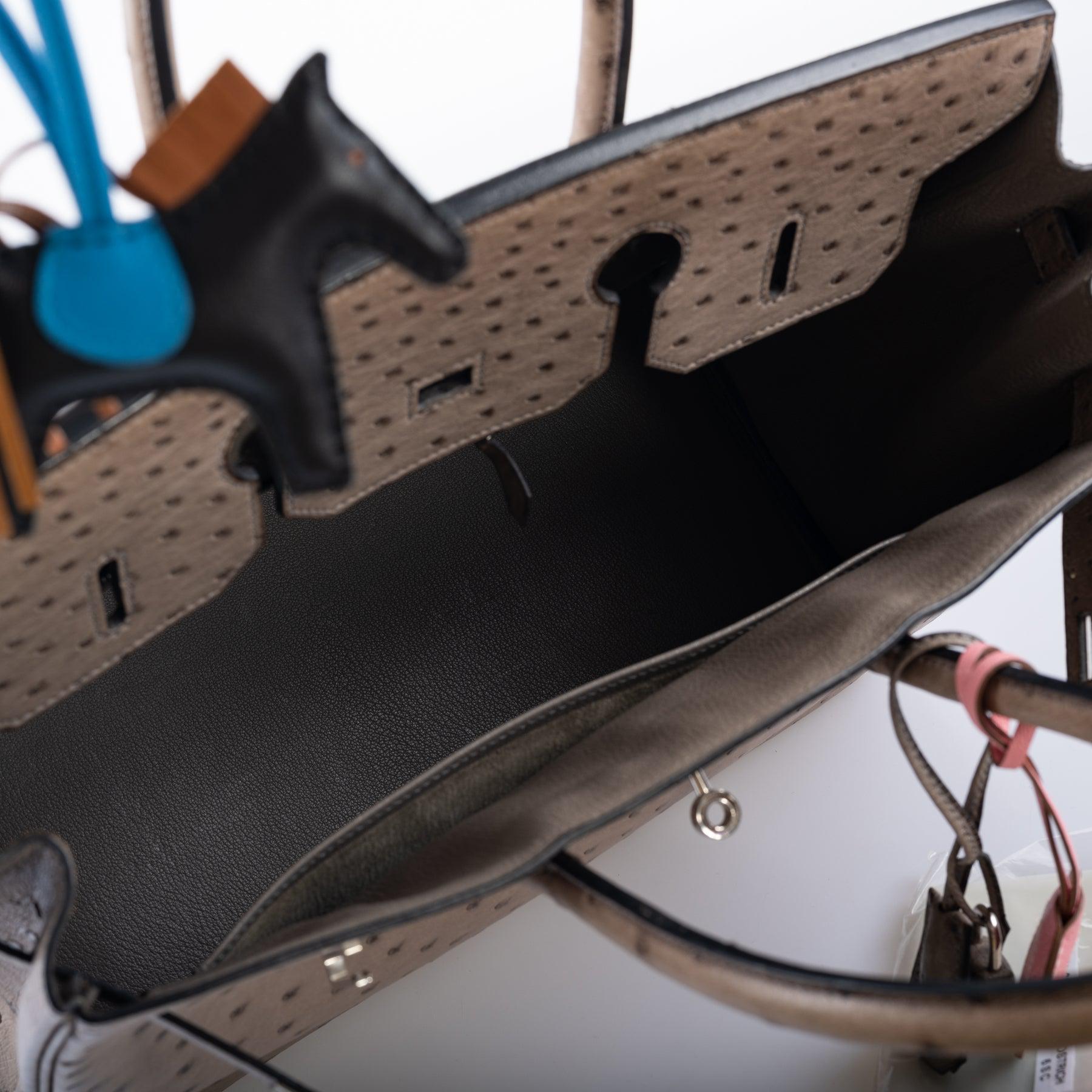 Hermès Birkin 35 Gris Tourterelle Ostrich Palladium Hardware