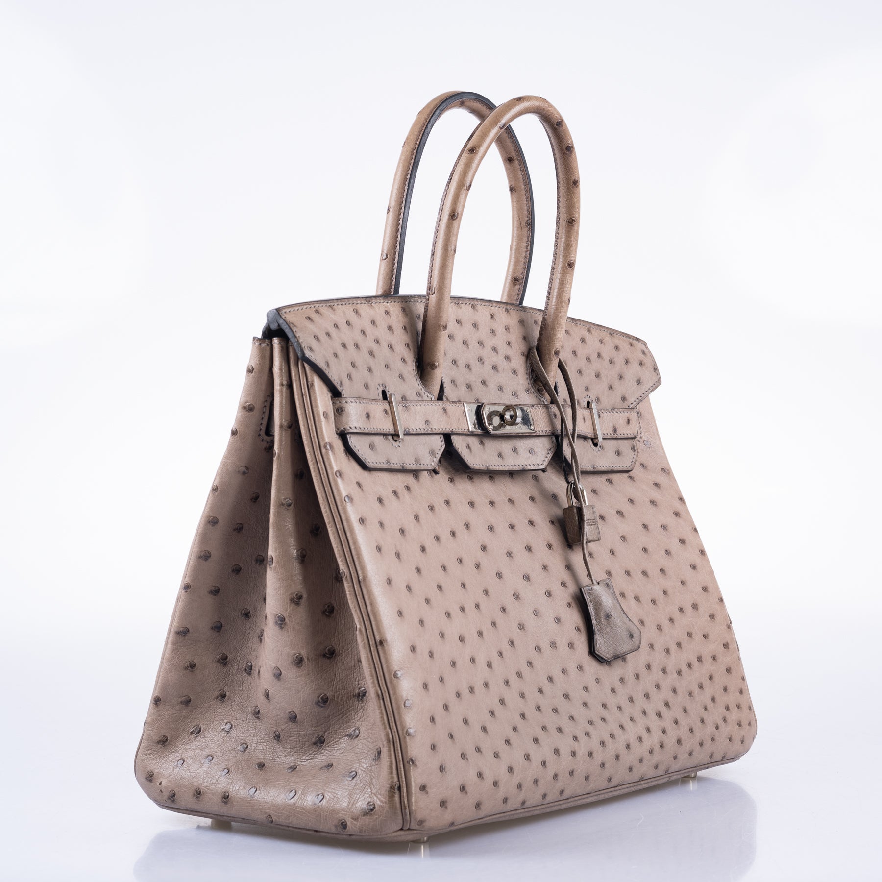 Hermès Birkin 35 Gris Tourterelle Ostrich Palladium Hardware