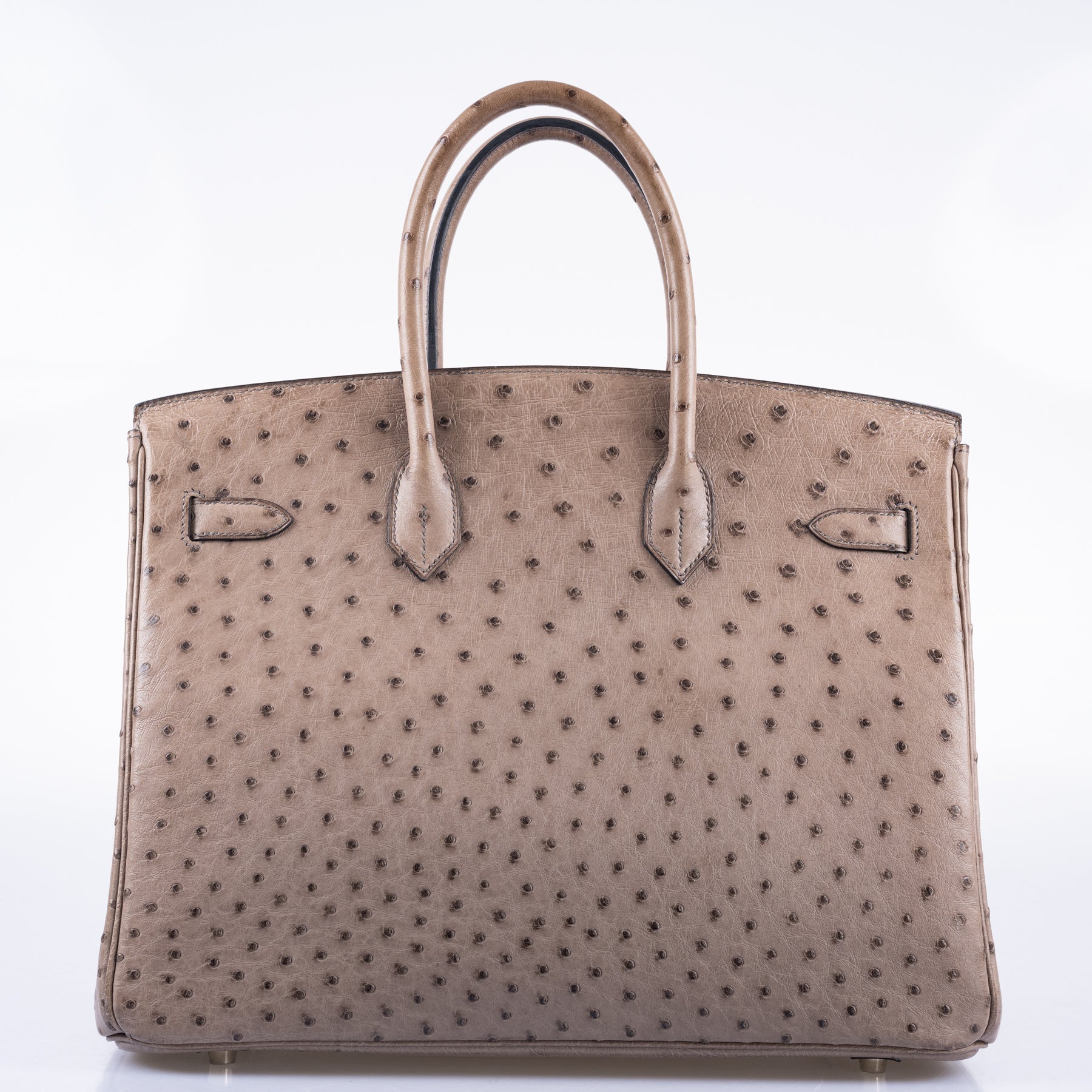 Hermès Birkin 35 Gris Tourterelle Ostrich Palladium Hardware