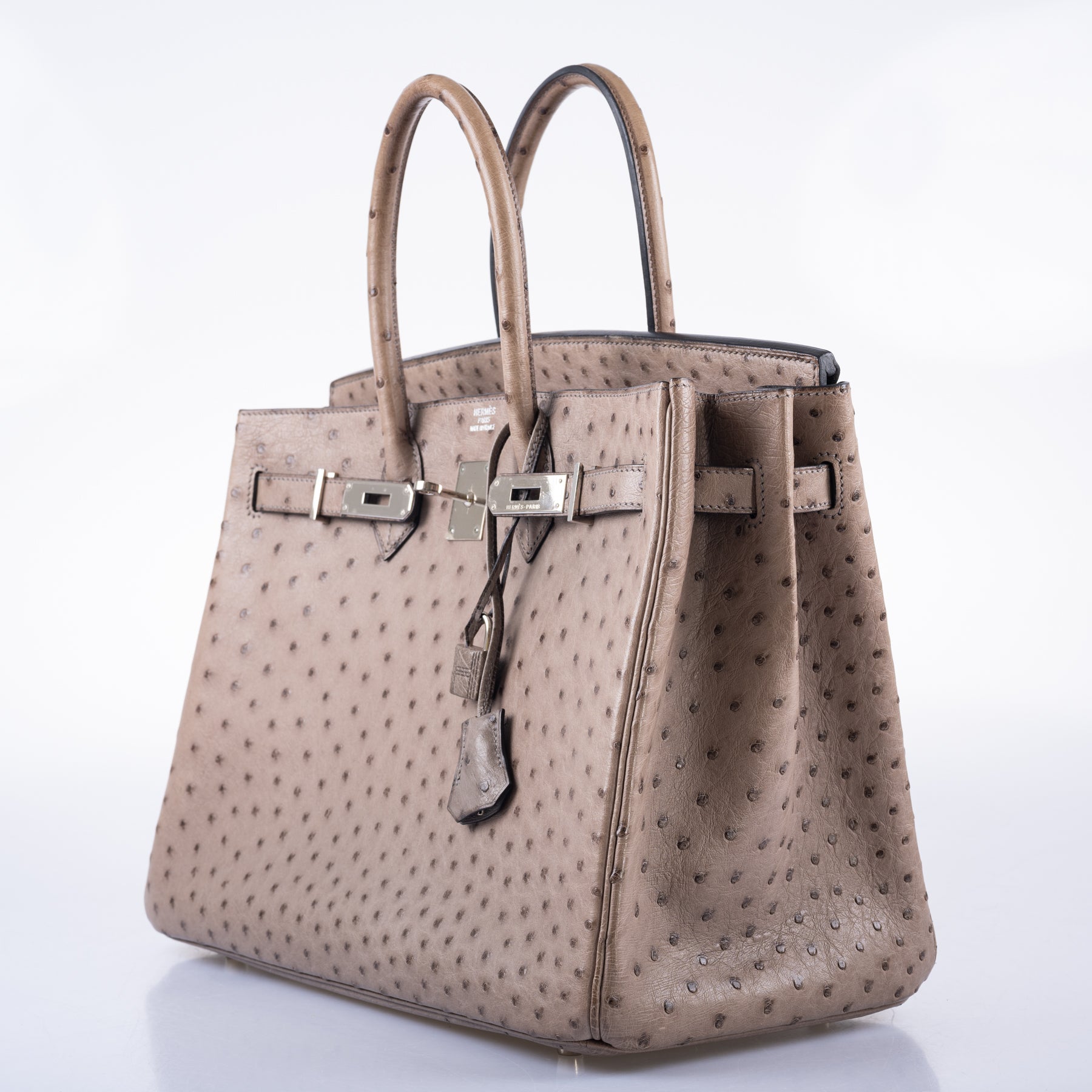Hermès Birkin 35 Gris Tourterelle Ostrich Palladium Hardware