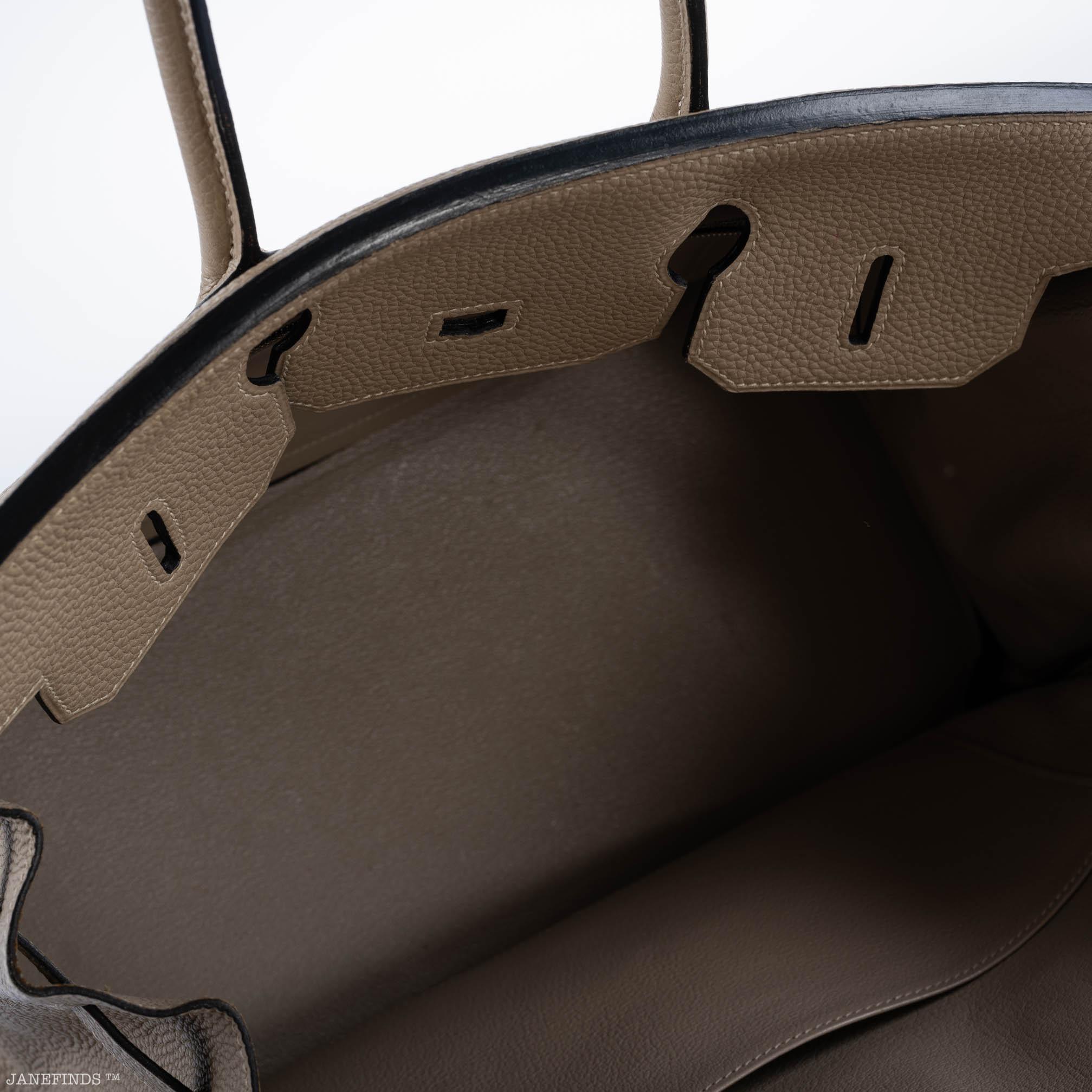 Hermès Birkin 35 Gris Tourterelle Togo with Palladium Hardware - 2009, M Square