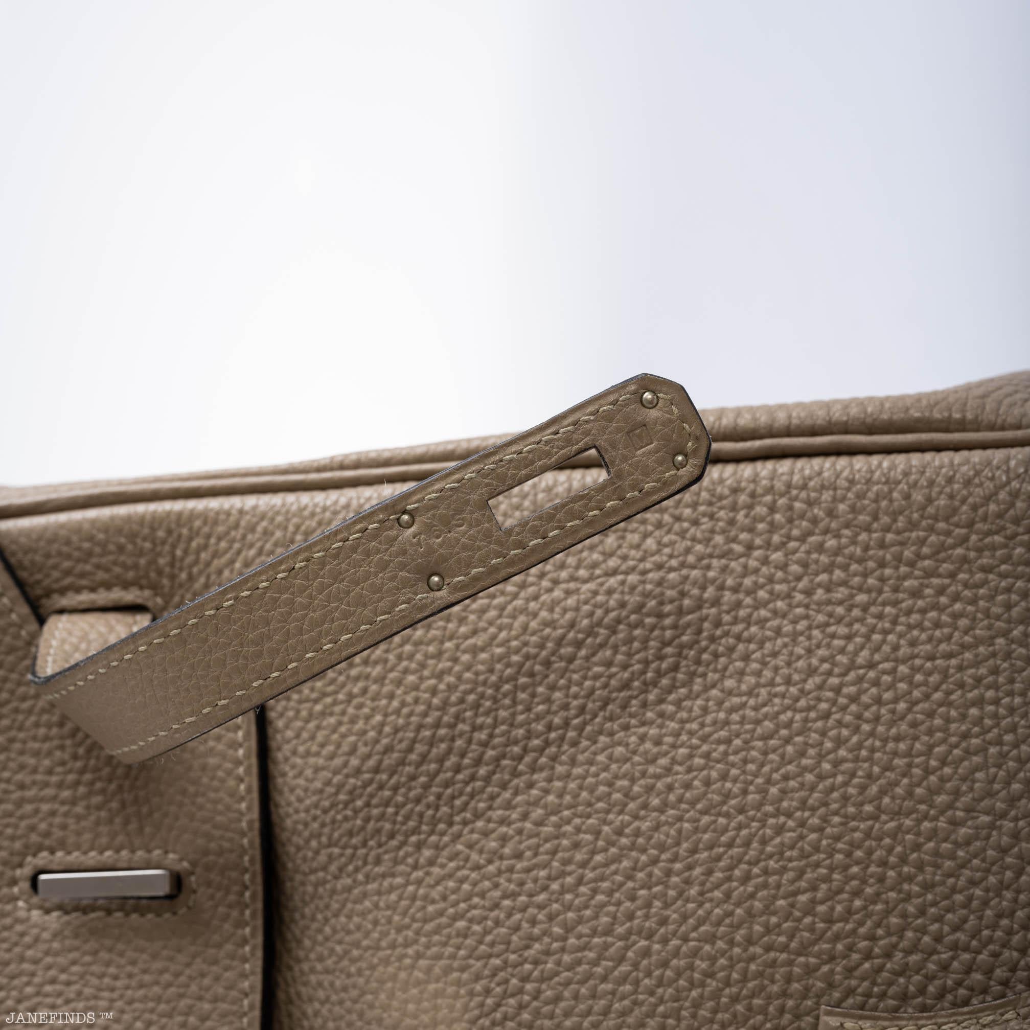 Hermès Birkin 35 Gris Tourterelle Togo with Palladium Hardware - 2009, M Square