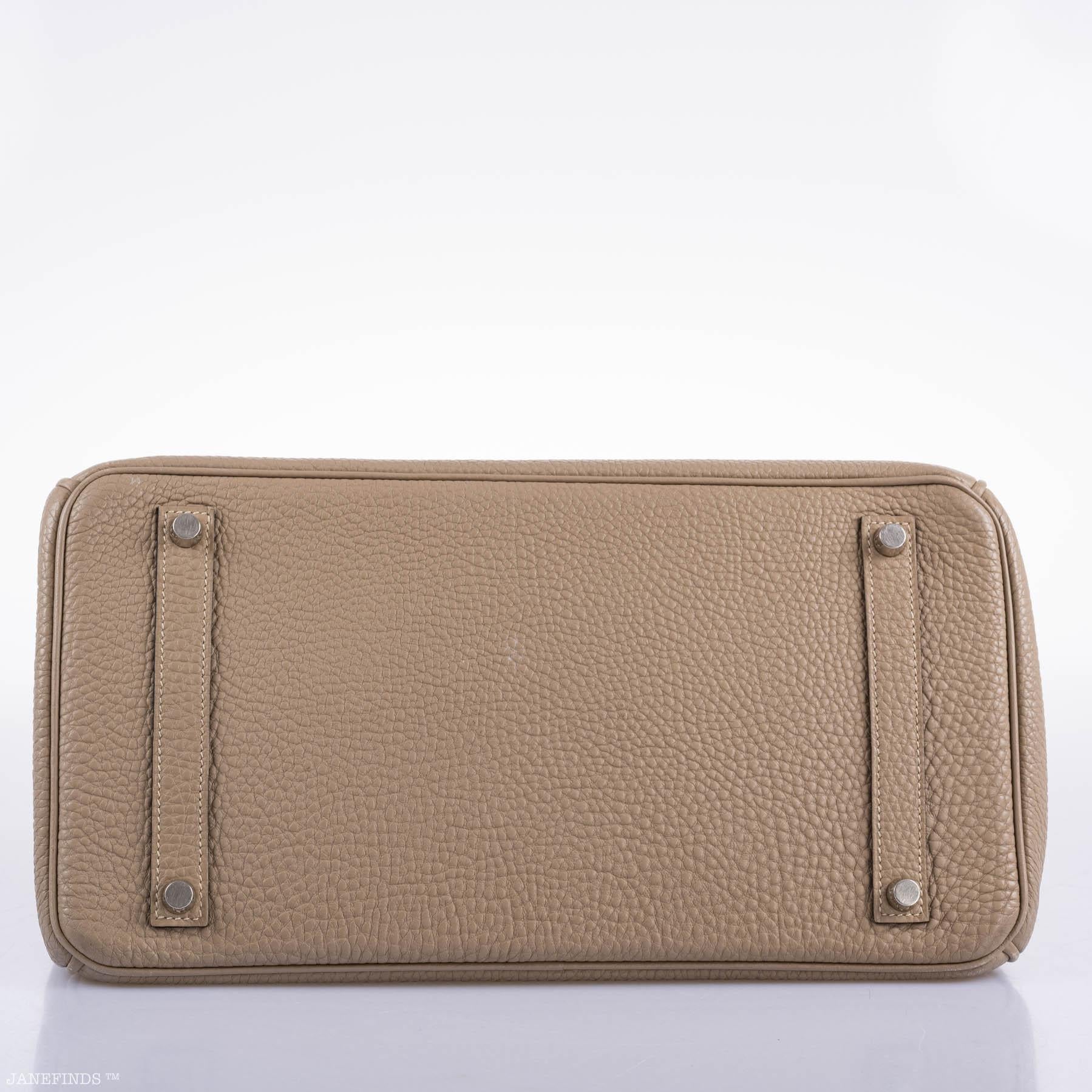 Hermès Birkin 35 Gris Tourterelle Togo with Palladium Hardware - 2009, M Square