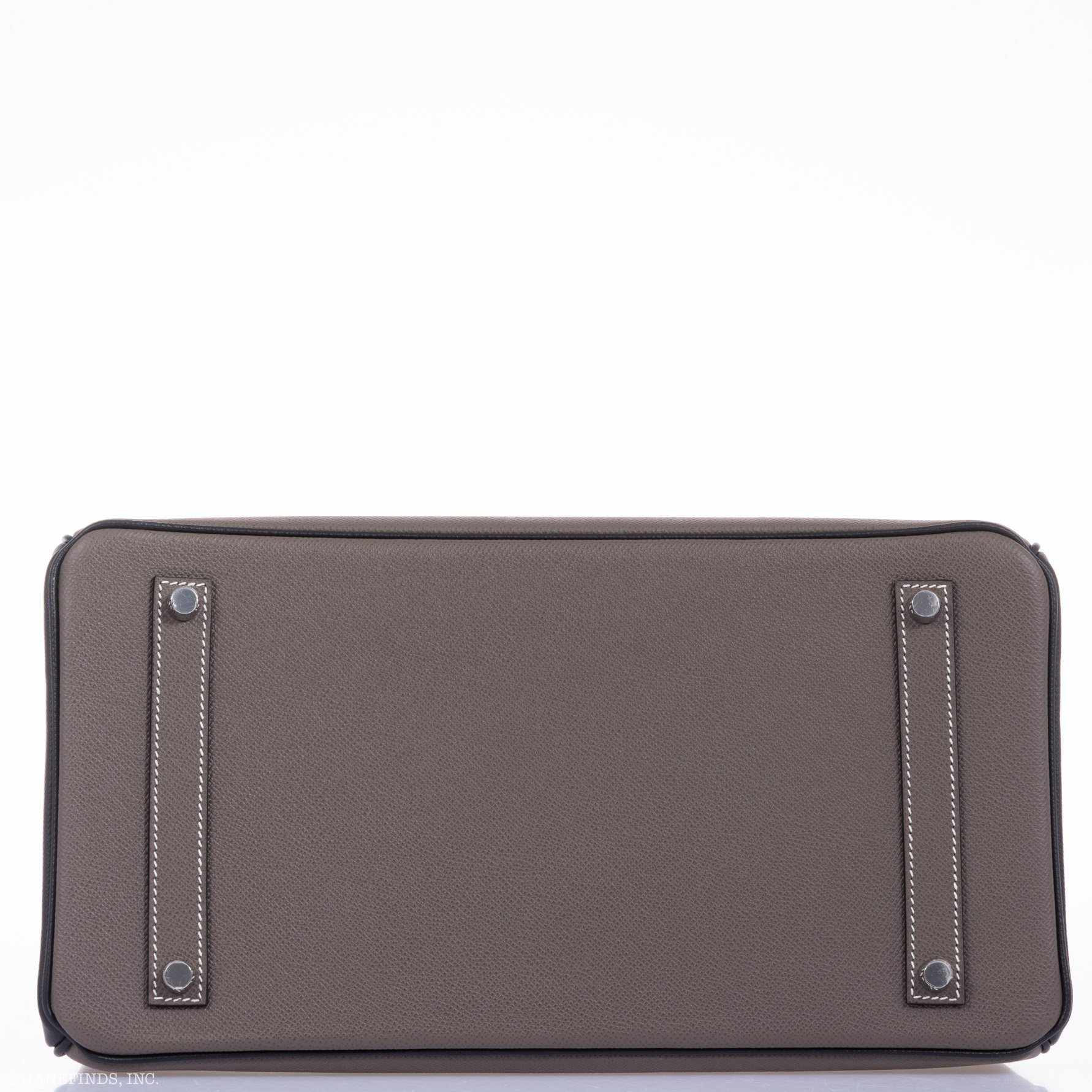 Hermès Birkin 35 HSS Bi-Color Etain & Black Epsom Brushed Palladium Hardware