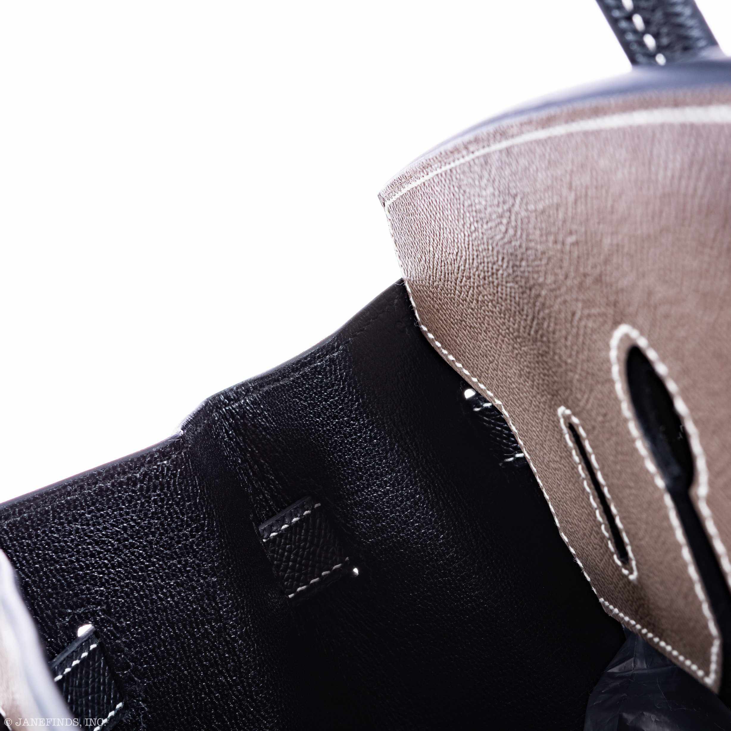 Hermès Birkin 35 HSS Bi-Color Etain & Black Epsom Brushed Palladium Hardware