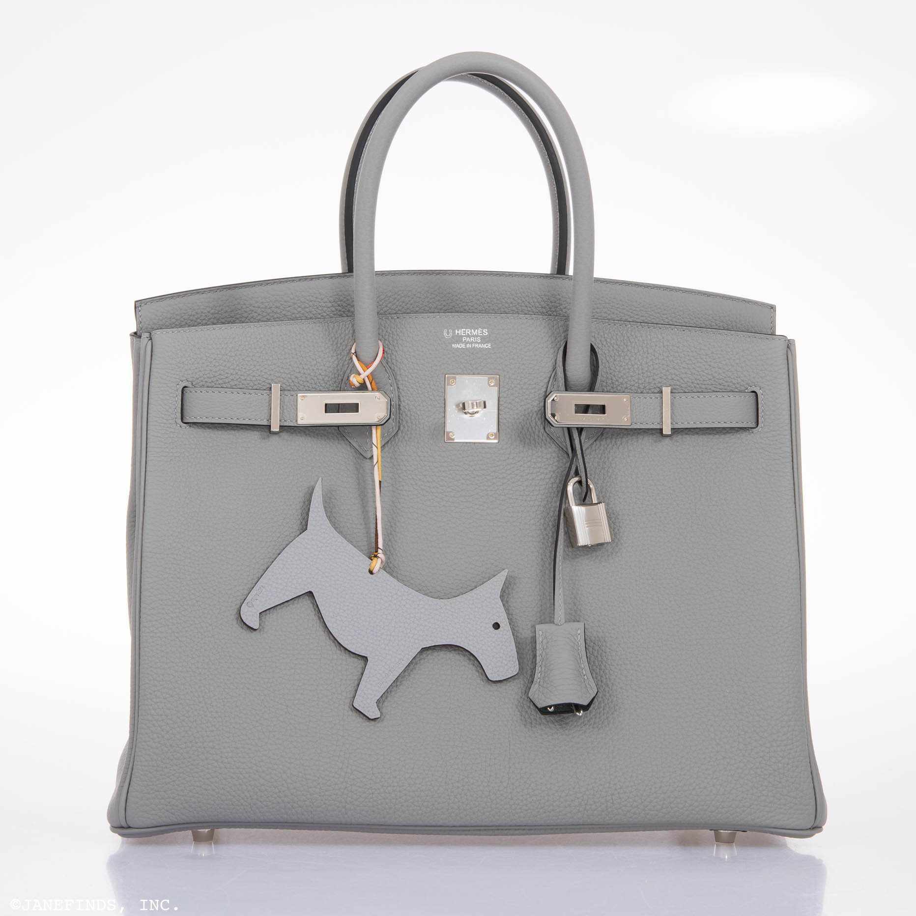 Hermès Birkin 35 HSS Bi-Color Gris Mouette & Vert Fonce Togo Palladium Hardware