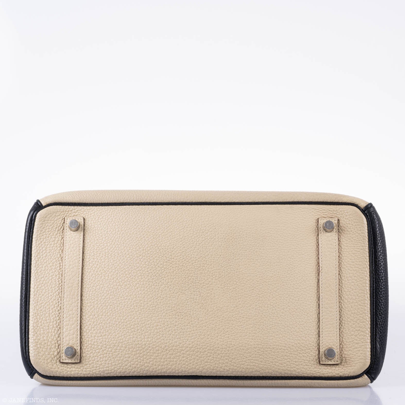 Hermès Birkin 35 HSS Black & Parchemin Togo Leather Palladium Hardware - 2009, M Square